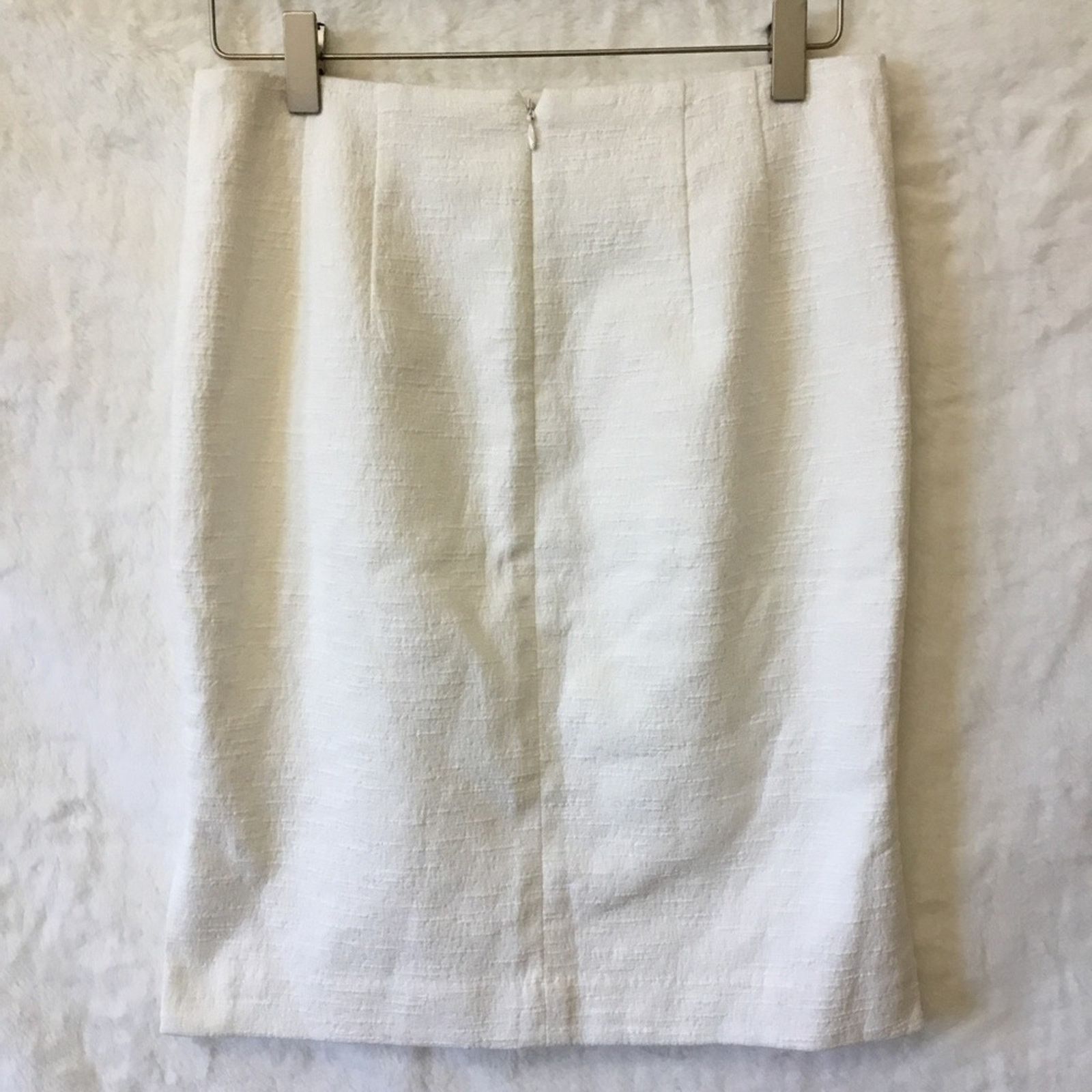 Loft Loft White Slit Pencil Skirt Size 27" / US 4 / IT 40 - 8 Thumbnail