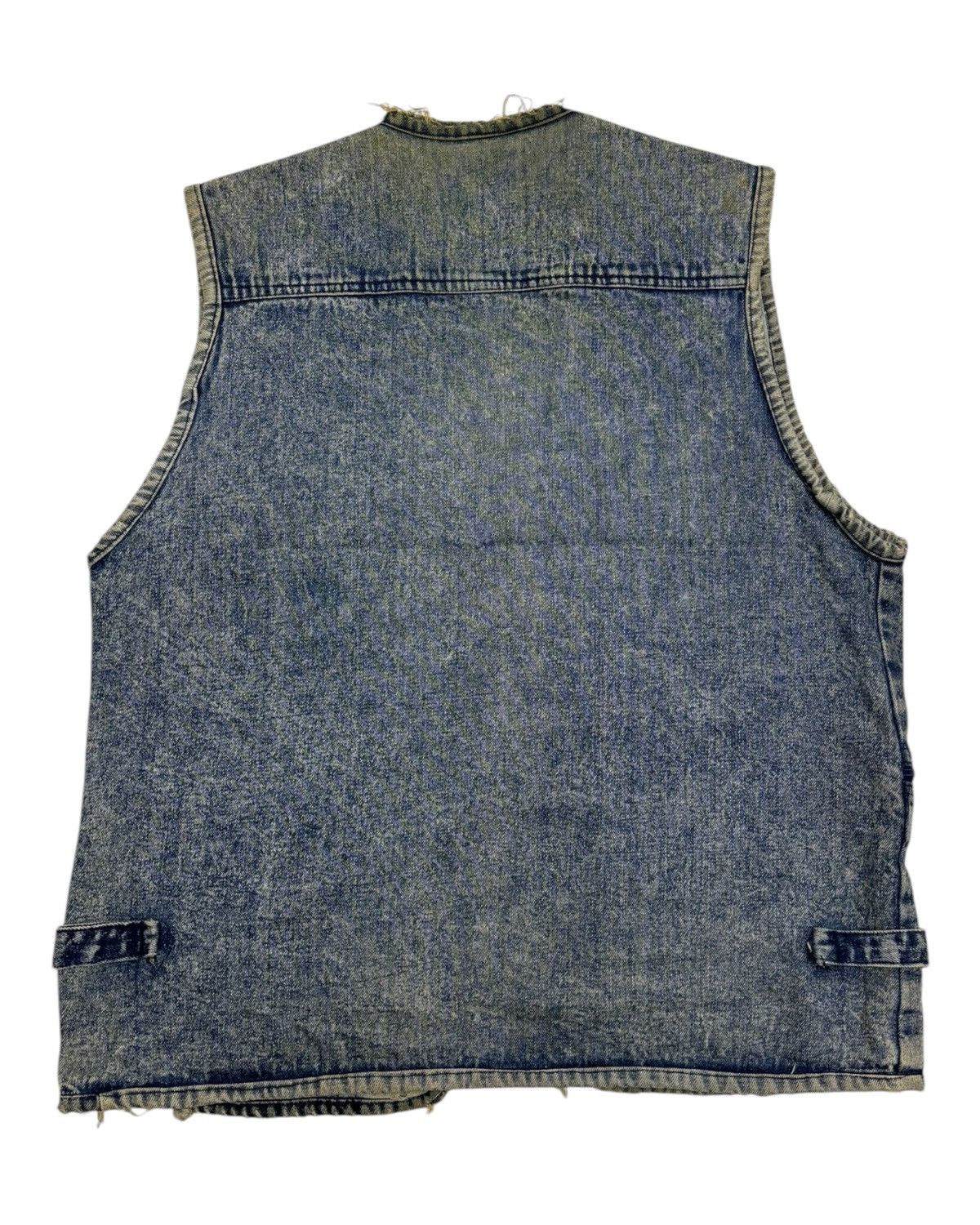 Vintage 🔥VINTAGE NIKE THRASHED DISTRESSED DENIM VEST JACKET Size US M / EU 48-50 / 2 - 4 Thumbnail