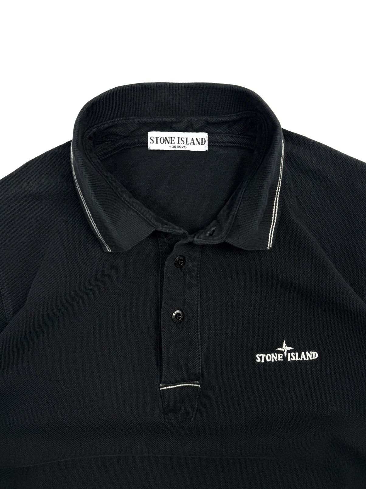 Stone Island Stone Island Vintage Long Sleeve Polo Shirt Navy S Size US S / EU 44-46 / 1 - 6 Thumbnail
