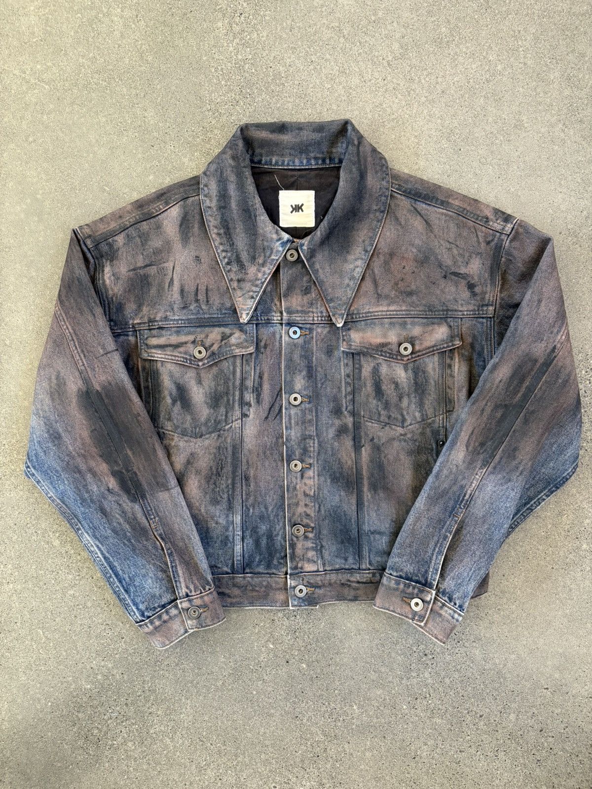 K-Two Studios K-Two Waxed Indigo Denim Jacket Size US M / EU 48-50 / 2 - 2 Thumbnail