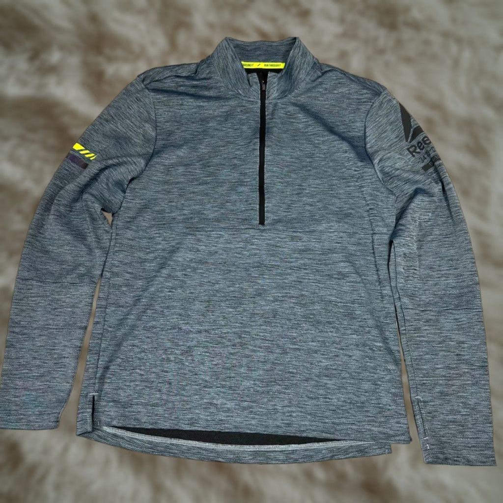 Reebok Reebok Womens Speed Wick 1/2 Zip Pullover Top M Gray Running & Jogging Activewear Size M / US 6-8 / IT 42-44 - 1 Thumbnail