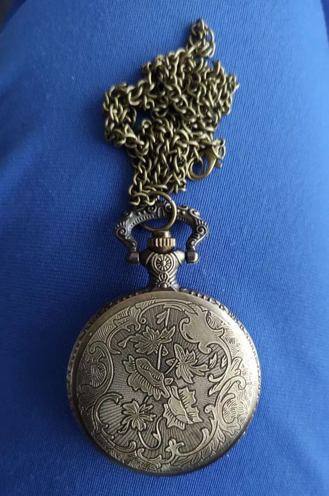 Other Flower Pocket Watch Quartz Pendant Necklace Gift For Him Size ONE SIZE - 2 Thumbnail