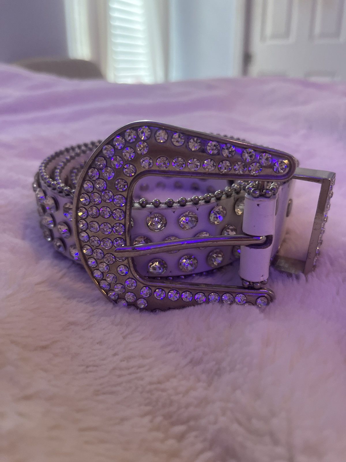 Other White Bling Belt Size 28 - 1 Thumbnail