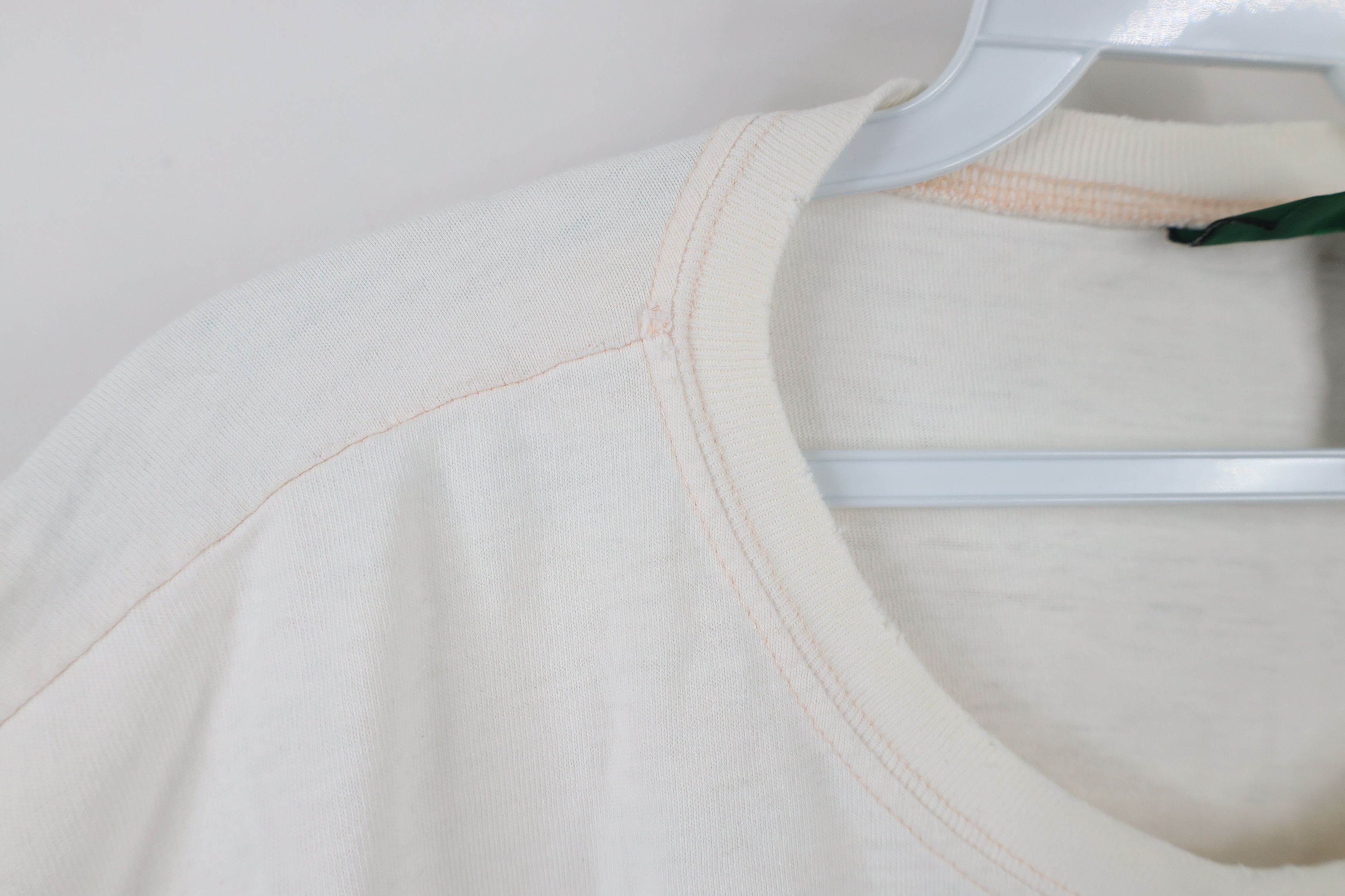 Vintage Vintage 90s Streetwear Blank Thin Soft Cotton T-Shirt Cream Size US XXL / EU 58 / 5 - 7 Thumbnail