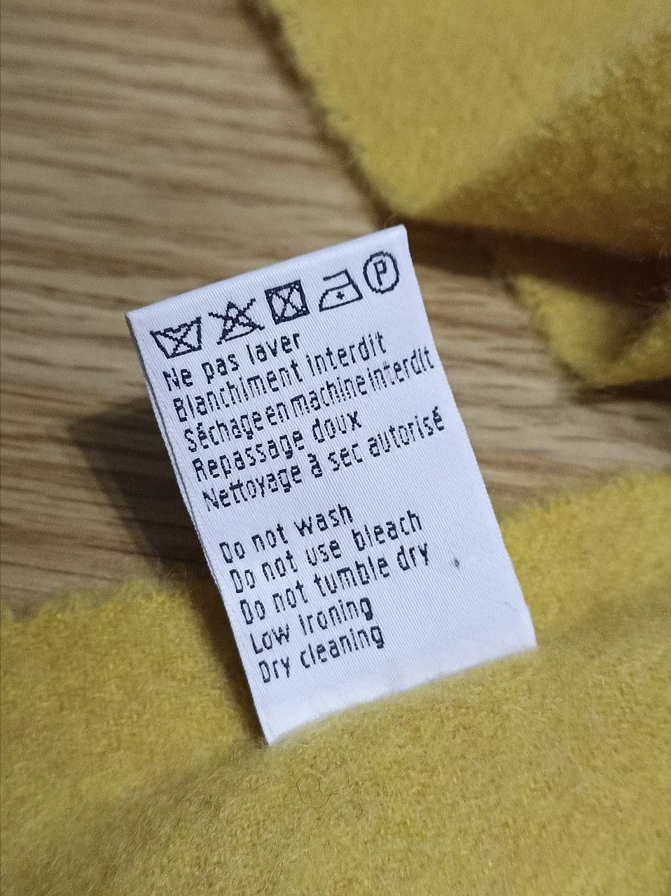 Lacoste × Vintage LACOSTE Yellow Wool Cashmere Vintage Scarf Size ONE SIZE - 6 Thumbnail