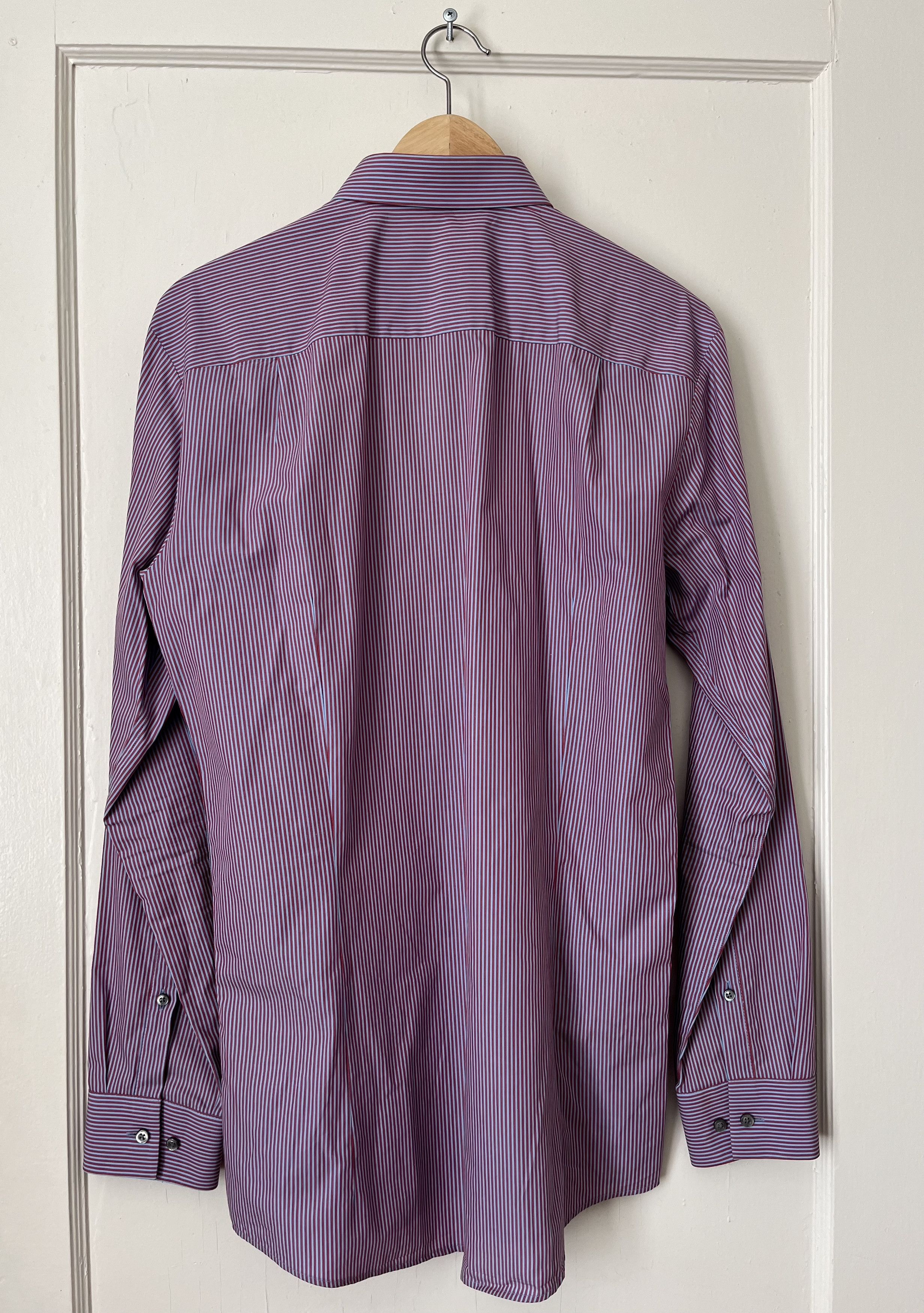 Hugo Boss Hugo Boss Mens Slim Fit Striped Dress Shirt Size US L / EU 52-54 / 3 - 4 Thumbnail