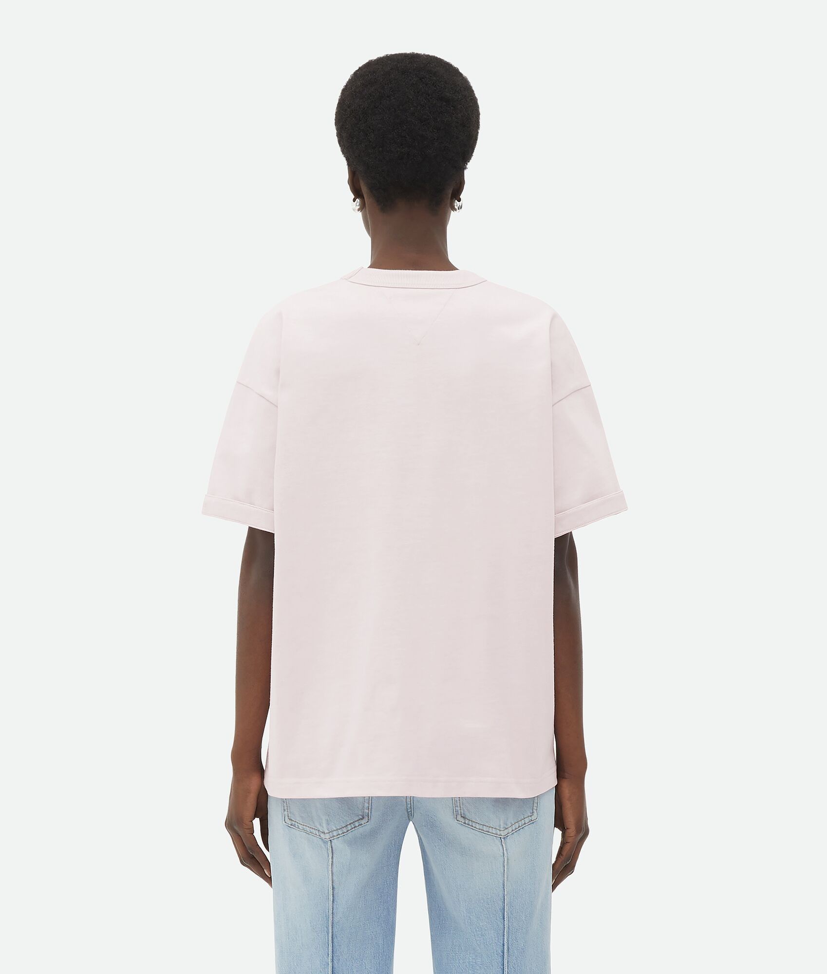 Bottega Veneta o1n1vont0325 Heavy Jersey Relaxed T-Shirt in Camelia Size XS / US 0-2 / IT 36-38 - 3 Thumbnail