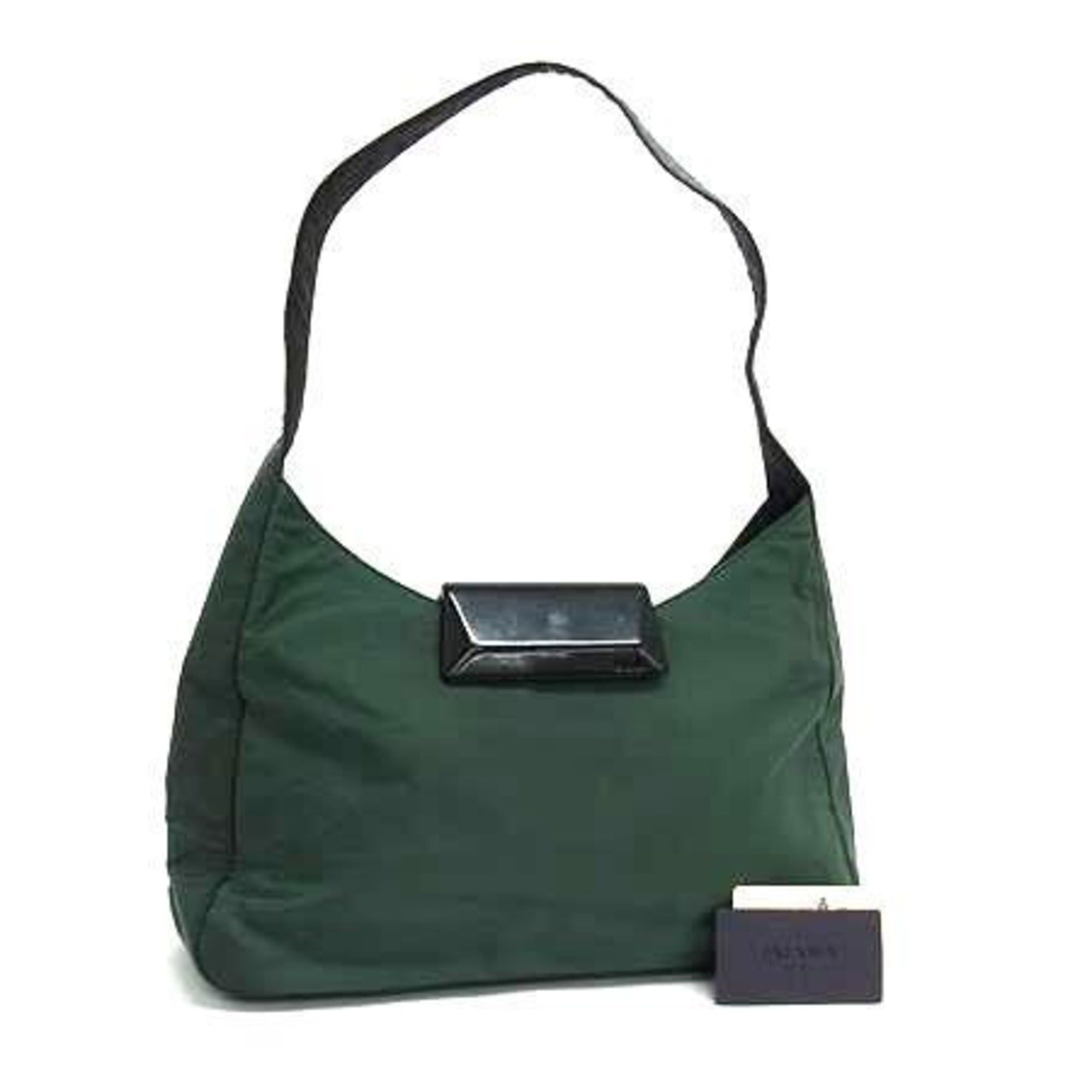 Prada Prada Shoulder Bag B8422 Green Black Tessuto Nylon Women's Size ONE SIZE - 1 Thumbnail