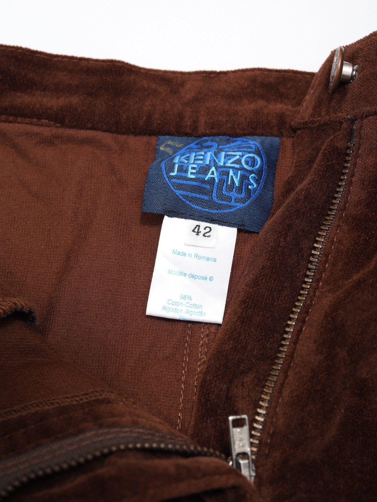Kenzo Kenzo Jeans Vintage Corduroy Velvet Brown Skirt Size 30" / US 8 / IT 44 - 2 Thumbnail
