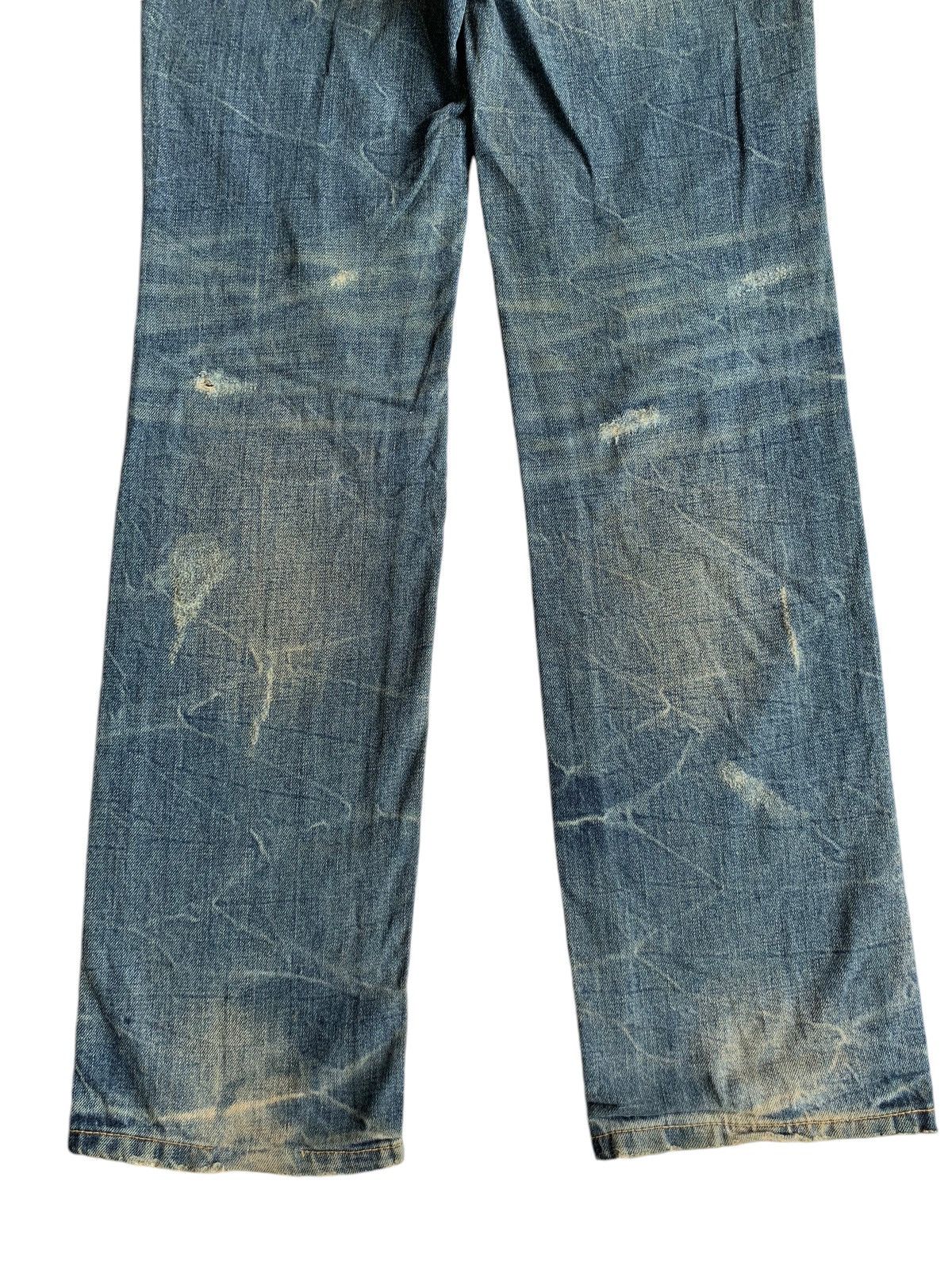 Tornado Mart Army Of No! Skull Punk Style Japanese Distressed Denim🎌☠️ Size US 29 - 11 Thumbnail