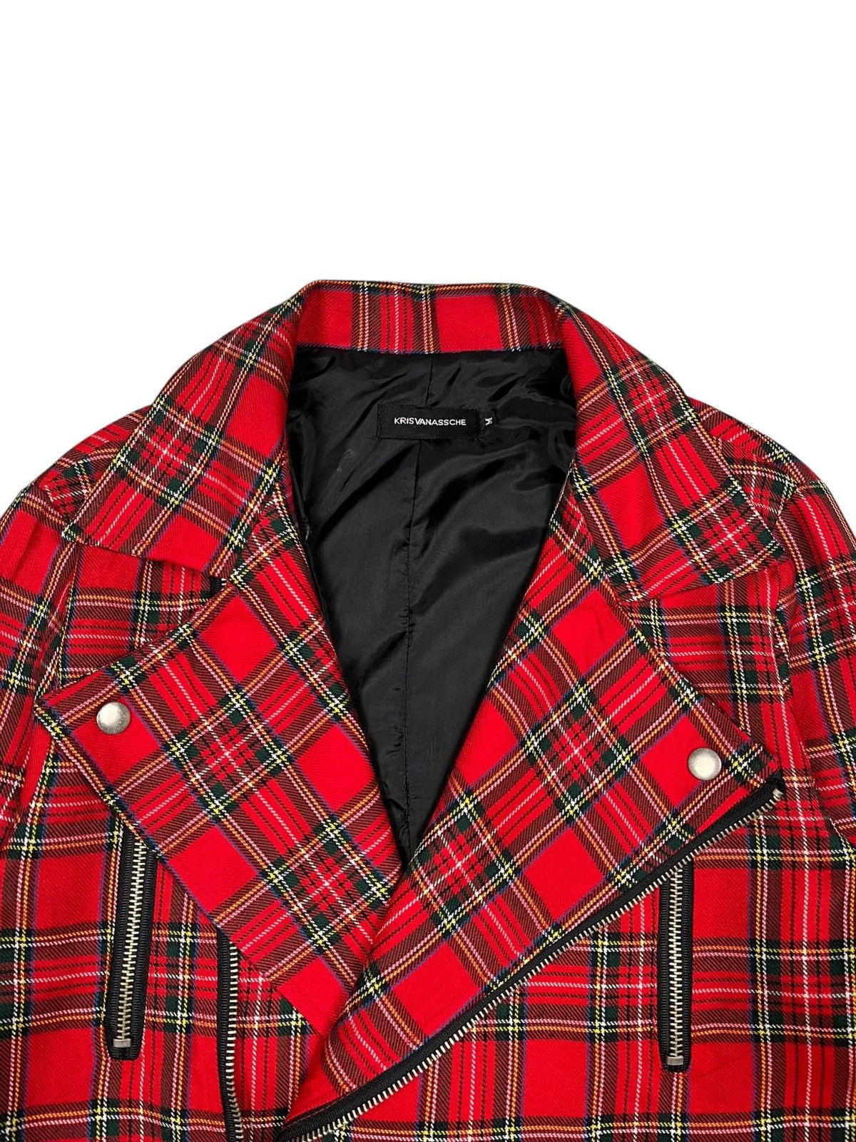 Kris Van Assche Ramones Style Kris Van Assche Bikers Jacket Tartan Size US S / EU 44-46 / 1 - 3 Thumbnail