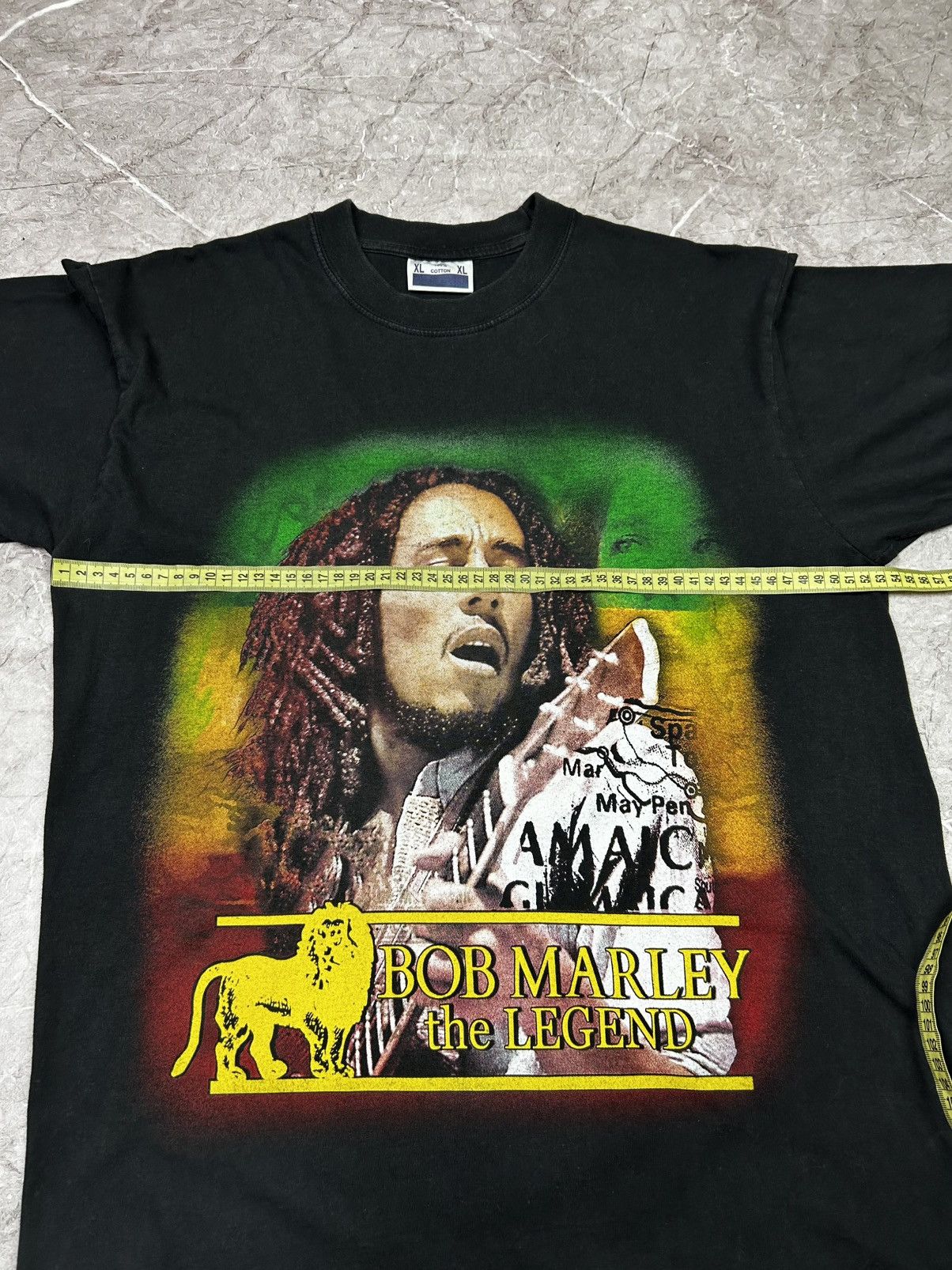 Band Tees Vintage 90s Bob Marley The Legend Jamaica Rap Black T-shirt Size US XL / EU 56 / 4 - 4 Thumbnail