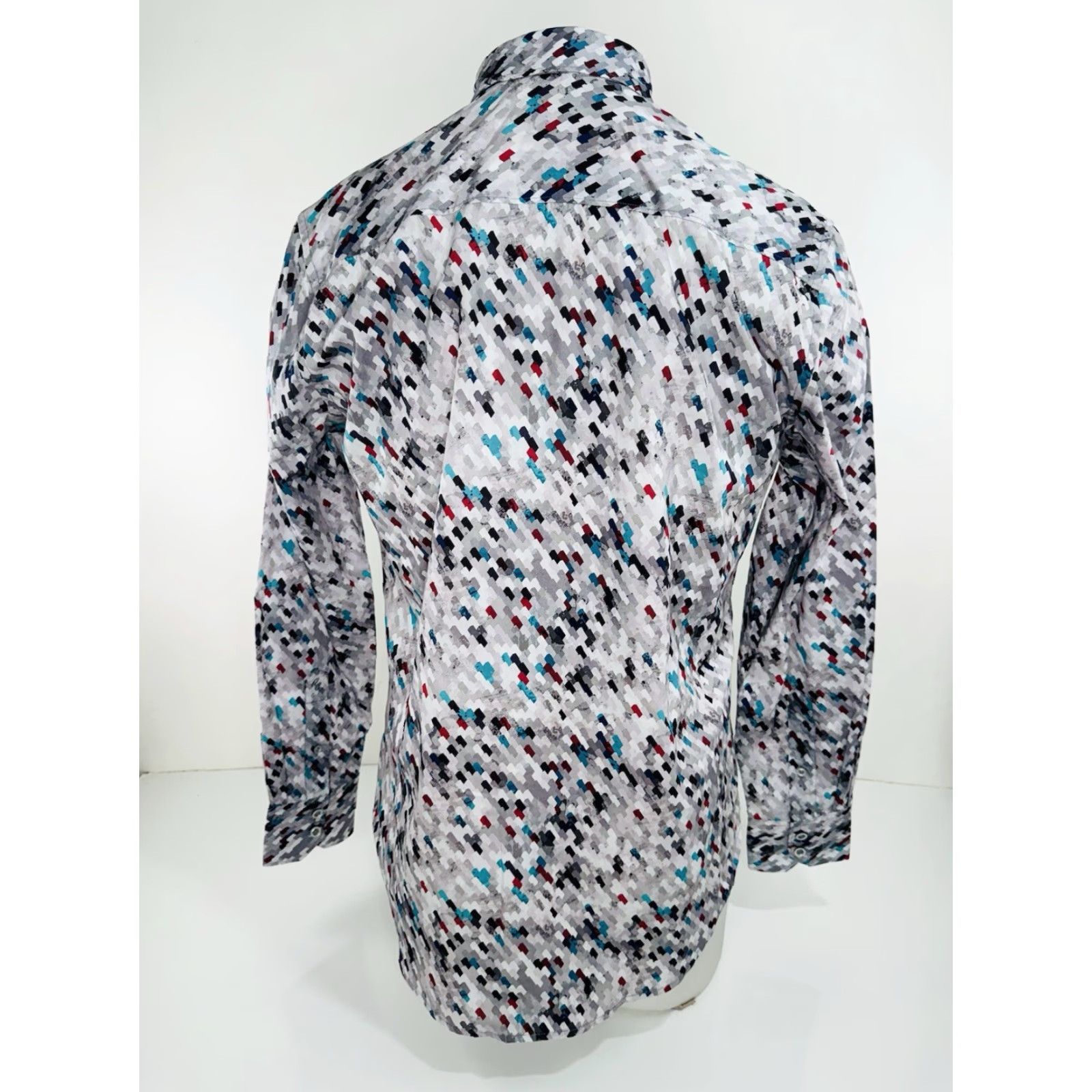 Robert Graham Robert Graham Geometric Print Multicolor Shirt Geometric Button-Up Long Sleeve S Classic Fit Men Size S Color Multicolor 90s Theme Colorful Shirt Mens Size US S / EU 44-46 / 1 - 3 Thumbnail