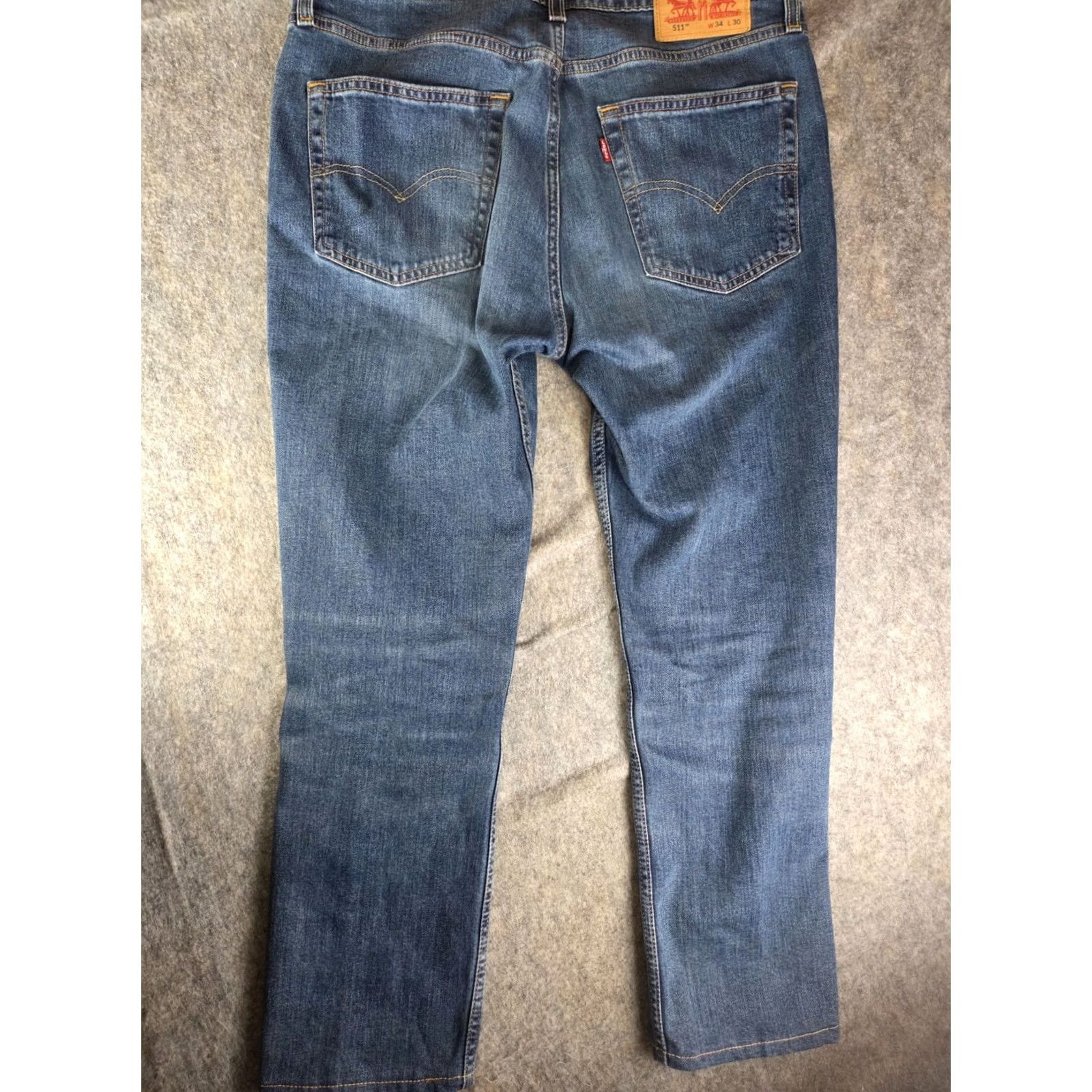 Levi's Levi's 511 Jeans Mens 36x30 Blue Medium Wash Cotton Straight Denim Size US 34 / EU 50 - 4 Thumbnail