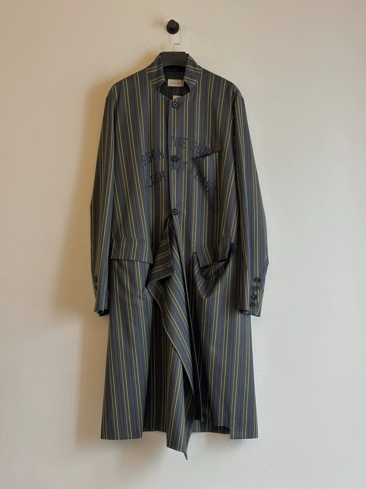 Bed j.w. Ford BED J.W. FORO Broken Striped Wool Overcoat Size US S / EU 44-46 / 1 - 1 Thumbnail