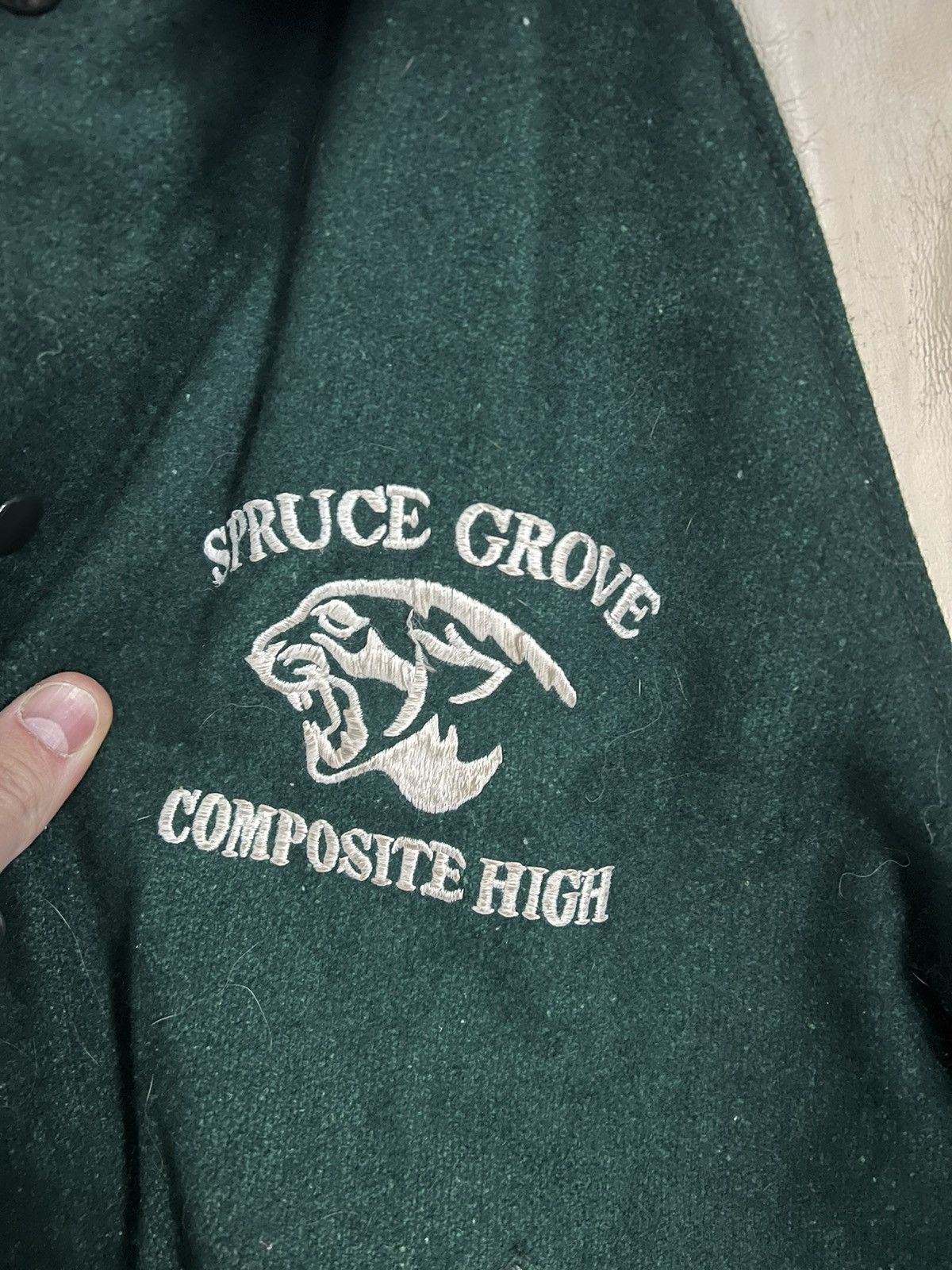 Vintage Vintage 1989 Varsity Bomber Jacket High School Grad Size US L / EU 52-54 / 3 - 2 Thumbnail