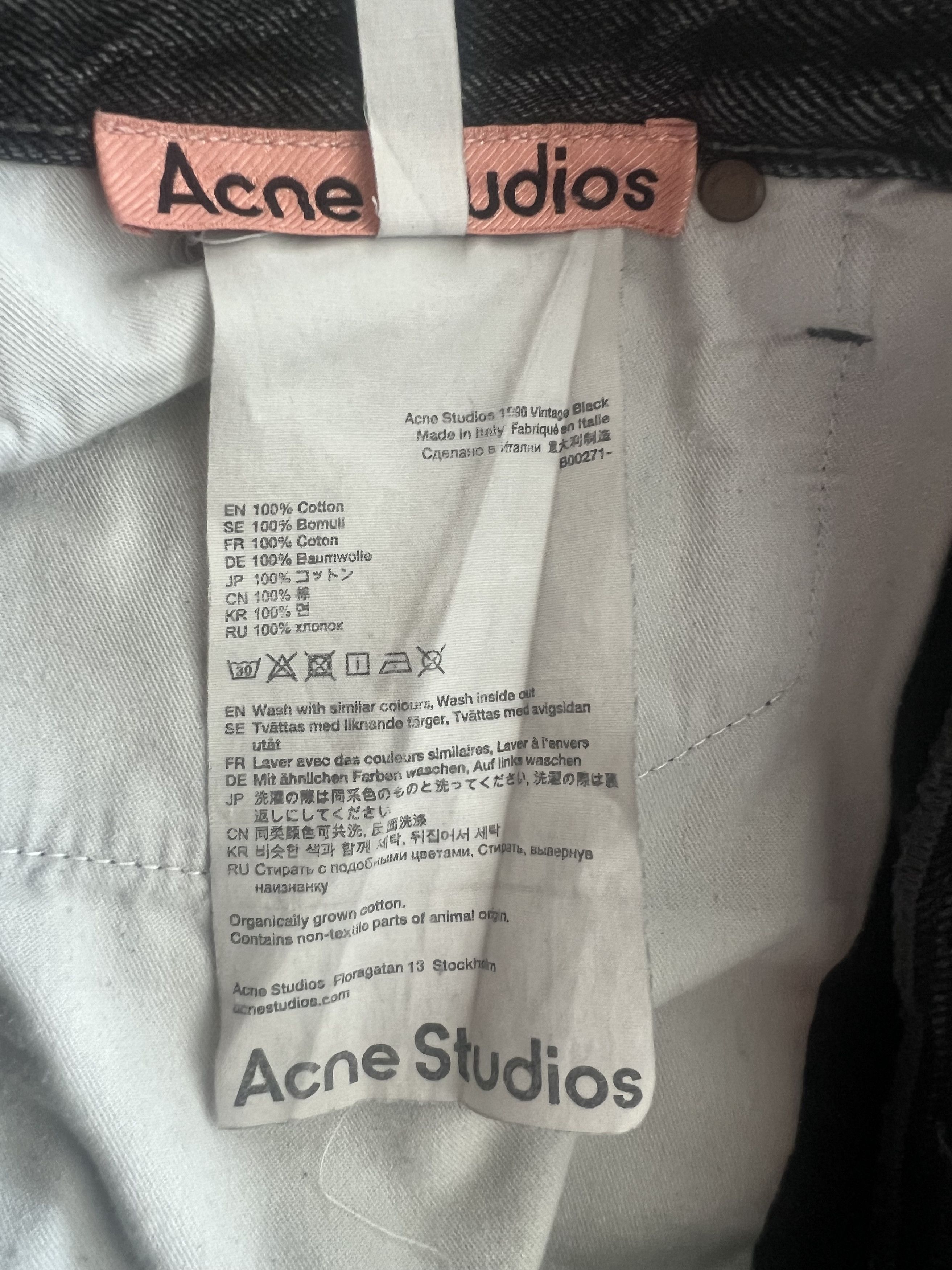 Acne Studios Custom Painted Acne Studios 1996 Vintage Black Jeans Size US 32 / EU 48 - 5 Thumbnail