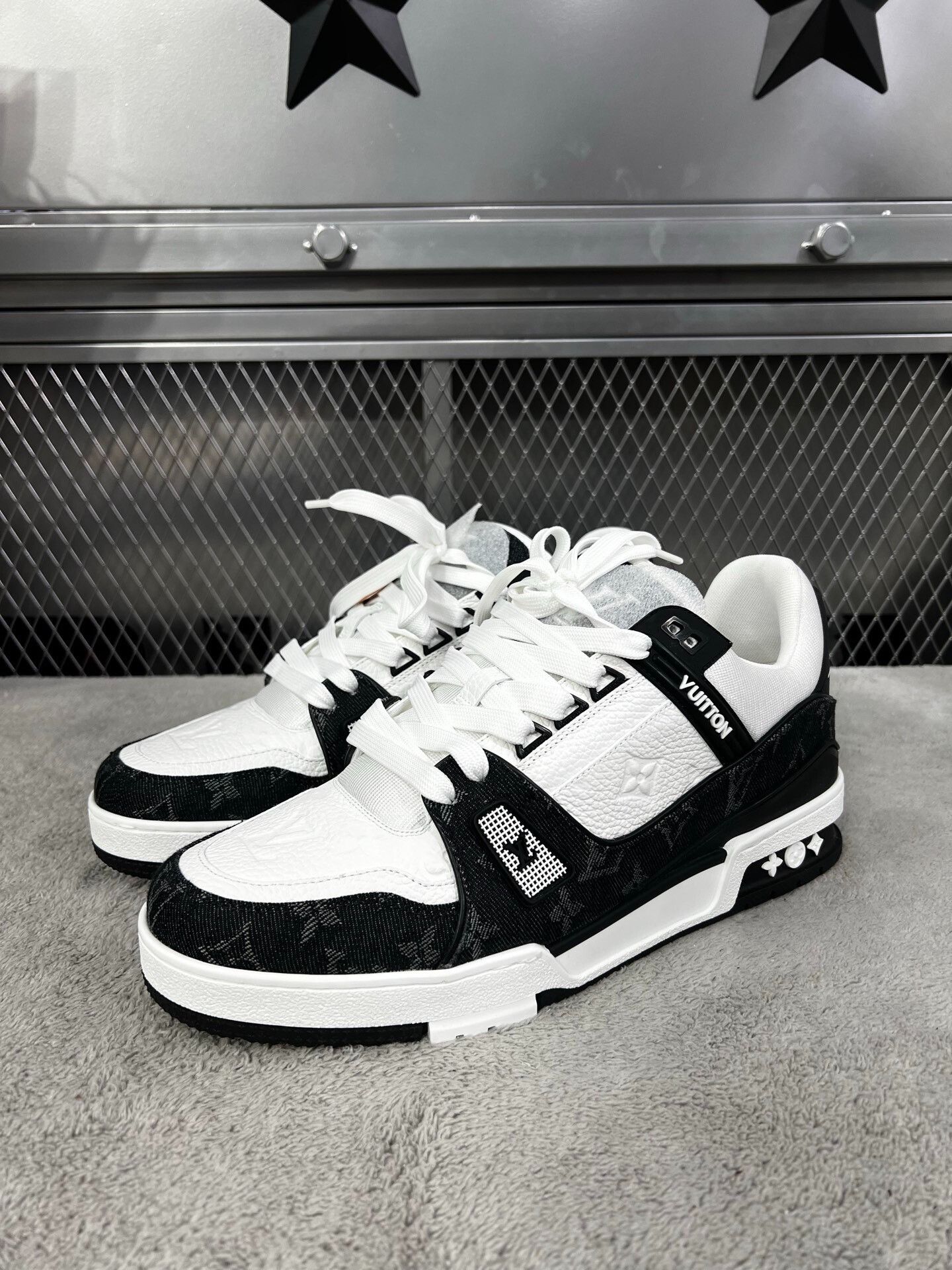 Louis Vuitton Louis Vuitton Training Denim Black Lowtop Sneakers 42 Men Size US 9 / EU 42 - 1 Thumbnail