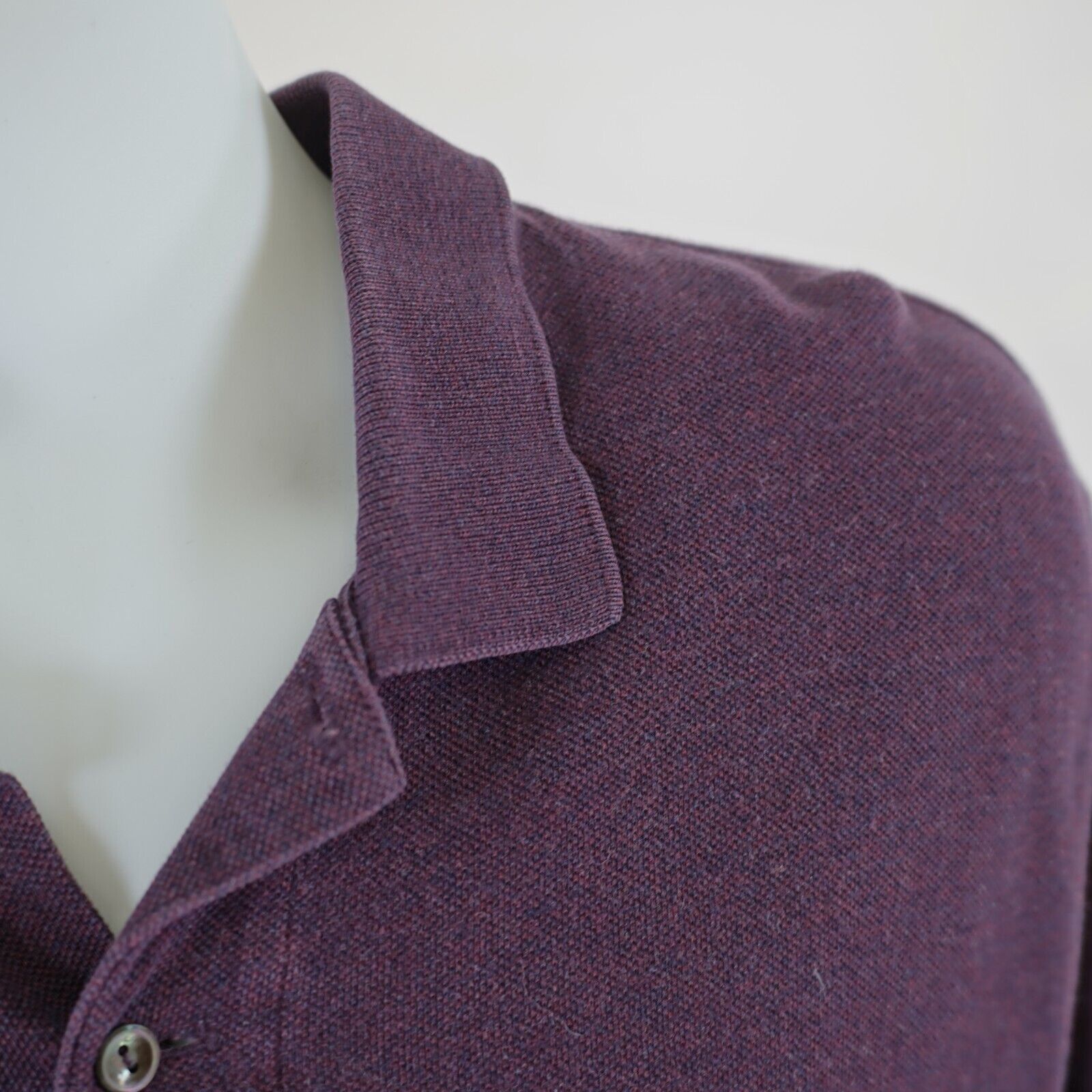 Lacoste Lacoste Purple W/ Blue Spec Size 7 Classic Fit Collared Polo Size US XL / EU 56 / 4 - 3 Thumbnail