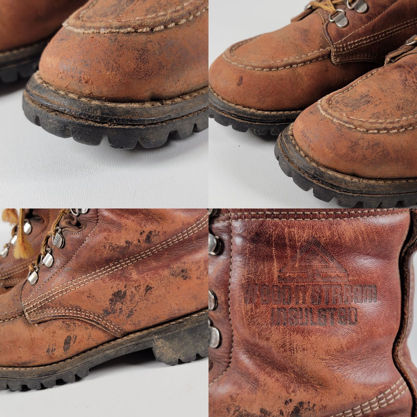 Vintage VINTAGE Wood Stream Boots Men Brown Leather Workwear Grunge Size 6.5 N Boots Size US 7 / EU 40 - 9 Thumbnail
