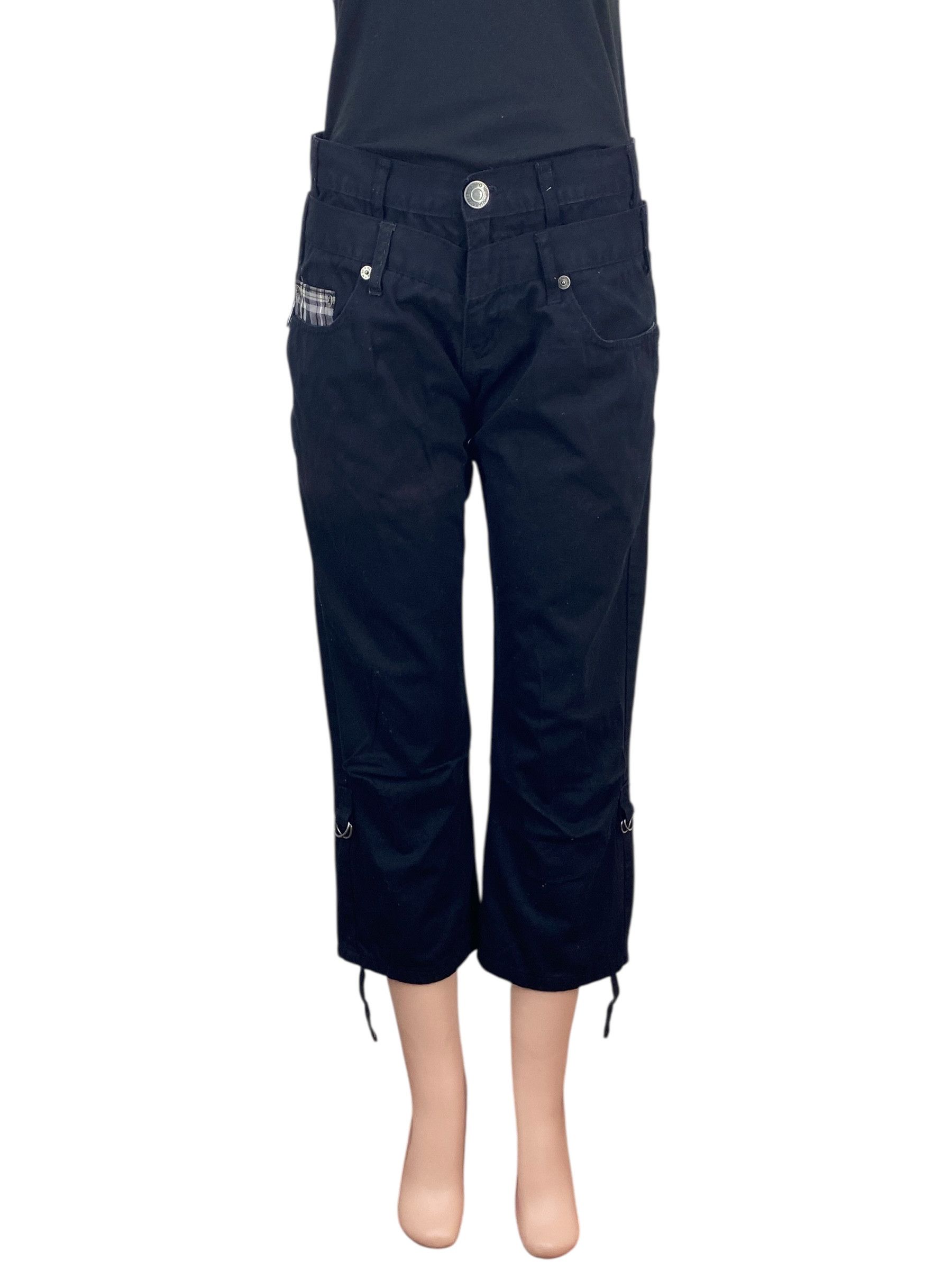 Japanese Brand Nylaus Cropped Pants Goth Punk Cropped Size US 31 - 1 Thumbnail