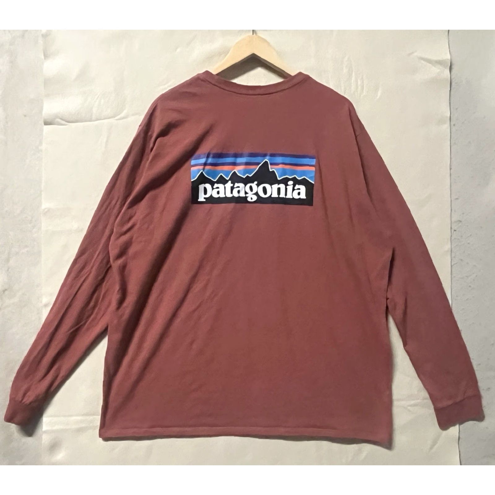 Patagonia Patagonia T-Shirt Long Sleeve Red 2XL Men's Big Back Logo Shirt Size US XXL / EU 58 / 5 - 2 Thumbnail