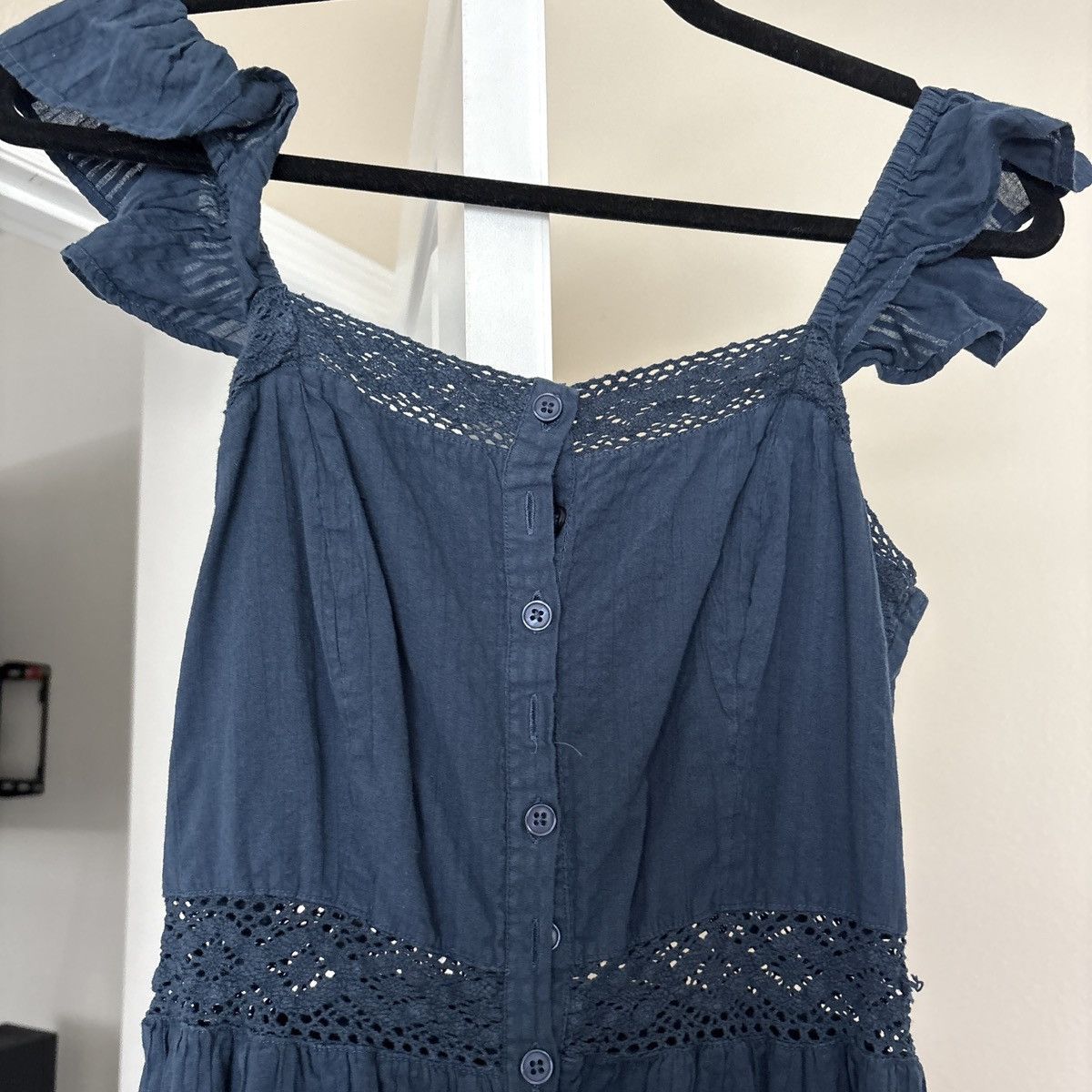 Nordstrom Button down dress with ruffled straps Size S / US 4 / IT 40 - 2 Thumbnail