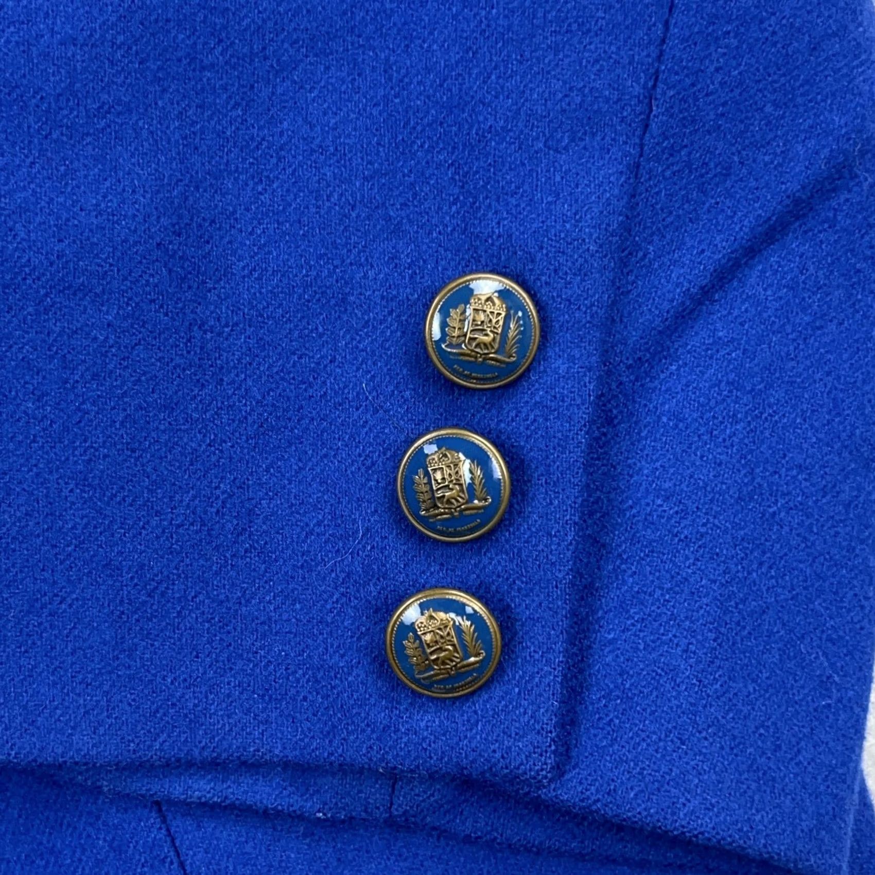 Pendleton VINTAGE Pendleton Blazer Jacket Women 10 Royal Blue Wool Sport Coat USA 80s 90s Size L / US 10 / IT 46 - 3 Thumbnail