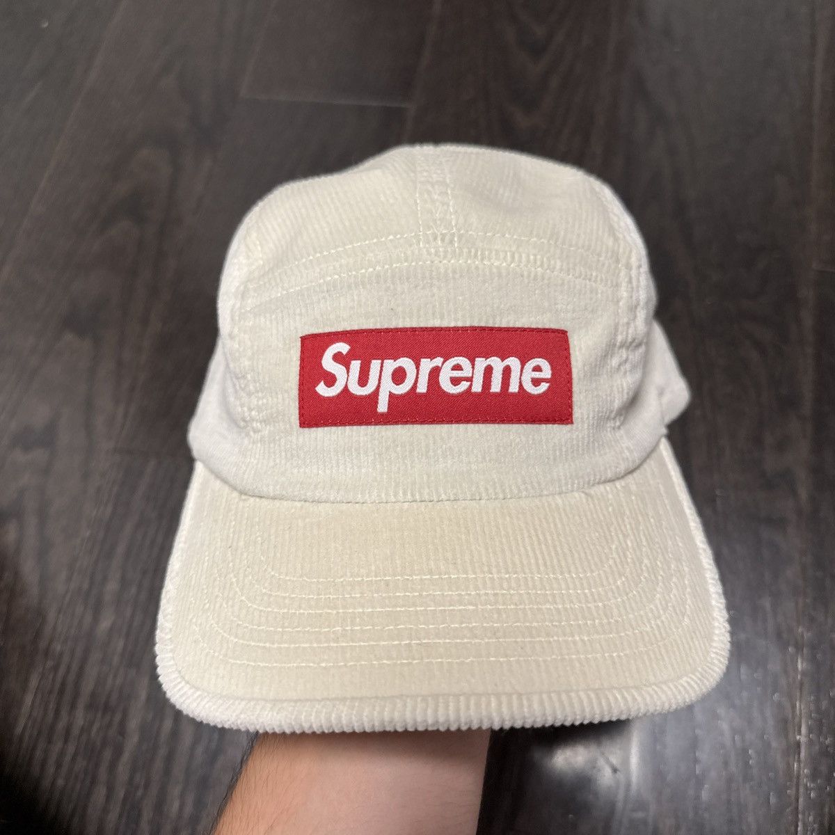 Supreme Supreme Curduroy Camp Cap White Size ONE SIZE - 1 Thumbnail
