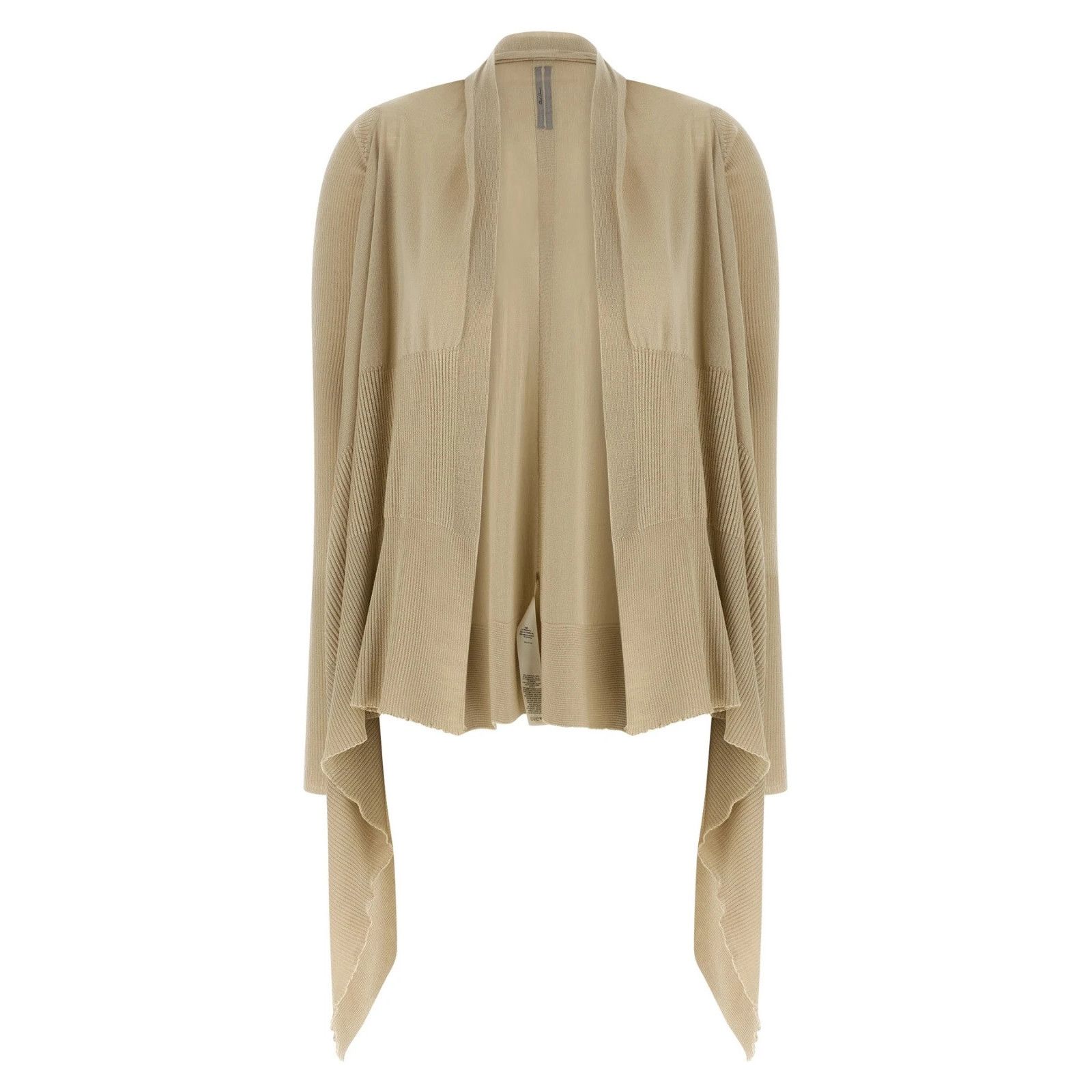 Rick Owens RICK OWENS Medium Wrap Beige Wool Cardigan New & Authentic ( Size M / US 6-8 / IT 42-44 - 1 Thumbnail