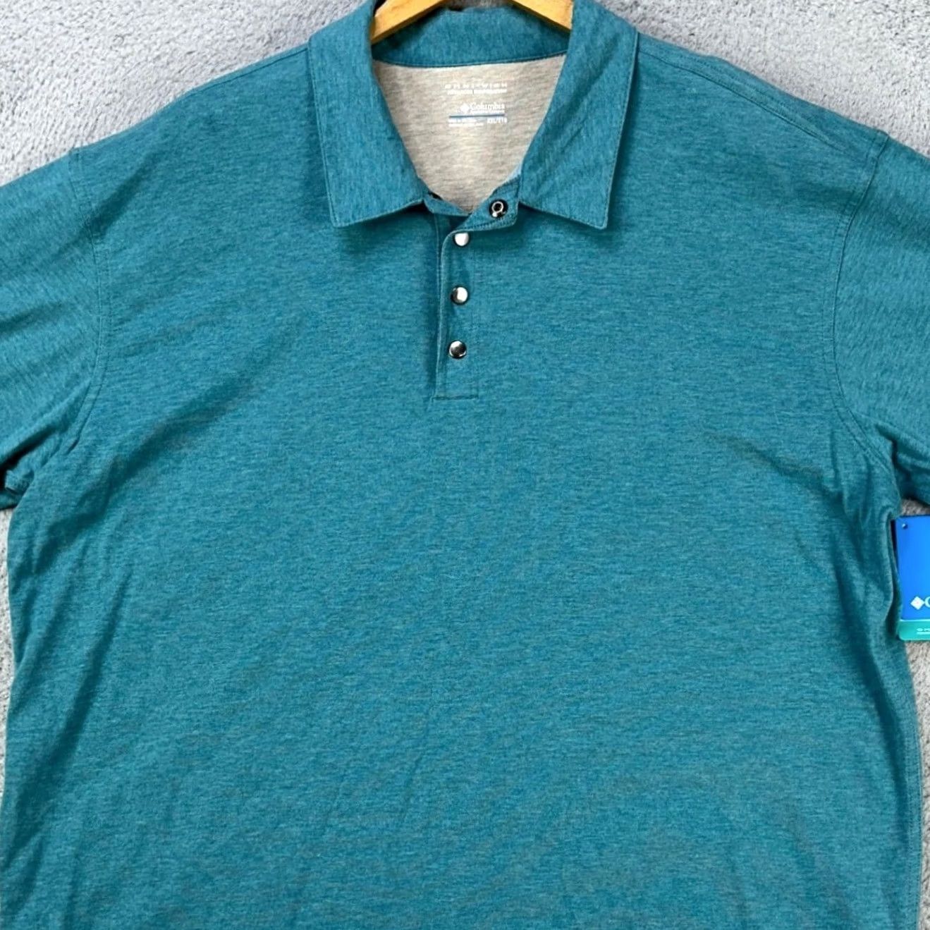 Vintage VINTAGE? No. Columbia Omni-Wick Polo Shirt Mens 2XL Blue Rugby Short Sleeve NEW Size US XXL / EU 58 / 5 - 2 Thumbnail