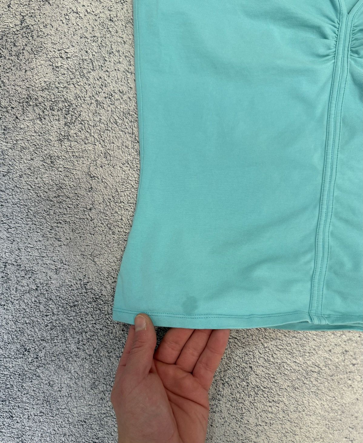 Moncler Moncler Women V Neck Top Turquoise Stretch Long Sleeve L Size L / US 10 / IT 46 - 16 Thumbnail