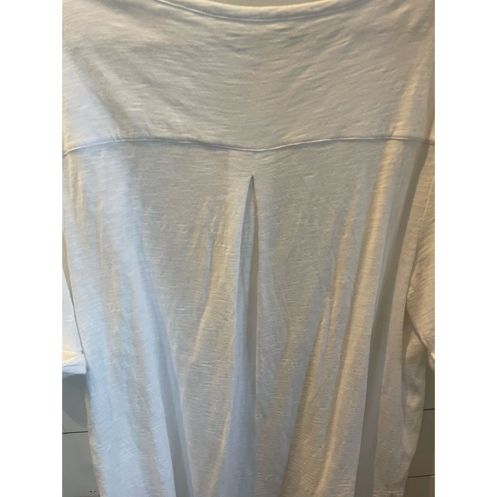 Chicos Chico's White Cotton Slub Ultimate Tee Modal Tunic, size XXL Size XXL / US 16-18 / IT 52-54 - 7 Thumbnail