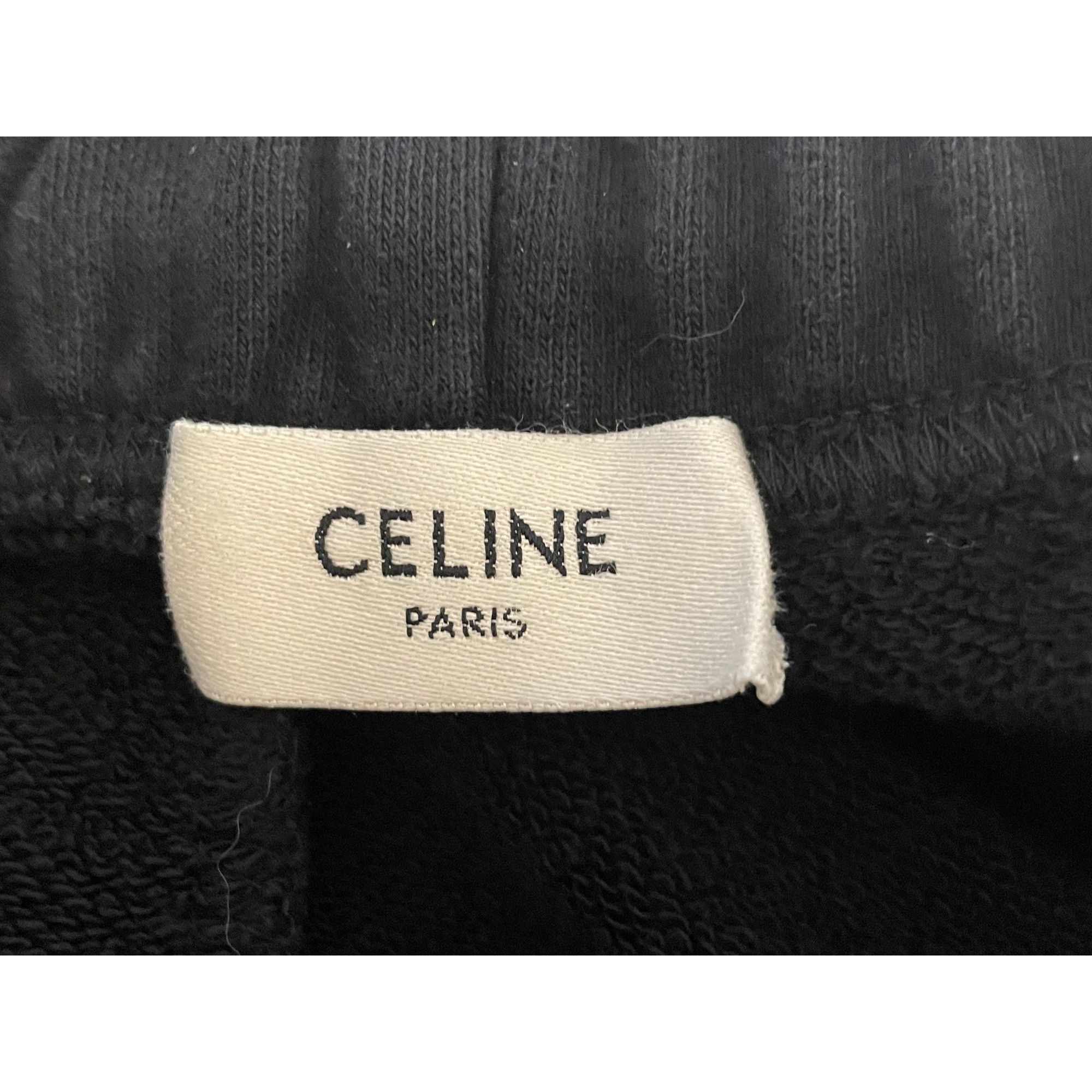 Celine Celine Black Cotton Drawstring Shorts With Raw Hem & Elastic Size 39" - 6 Thumbnail
