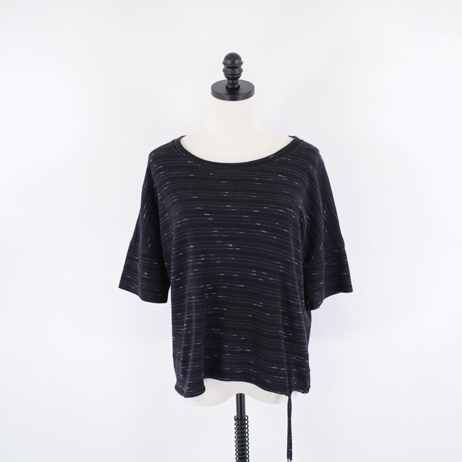 Liz Claiborne Liz Claiborne Weekend Large Black Knit Top Scoop Neck Cotton Size XL / US 12-14 / IT 48-50 - 1 Thumbnail