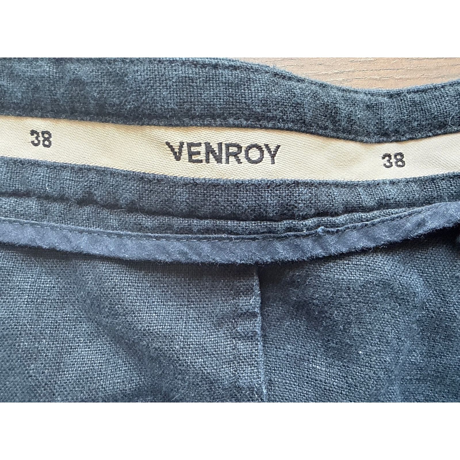 Venroy Venroy Flat Front Linen Shorts in Navy Blue Size 38 Size US 38 / EU 54 - 4 Thumbnail