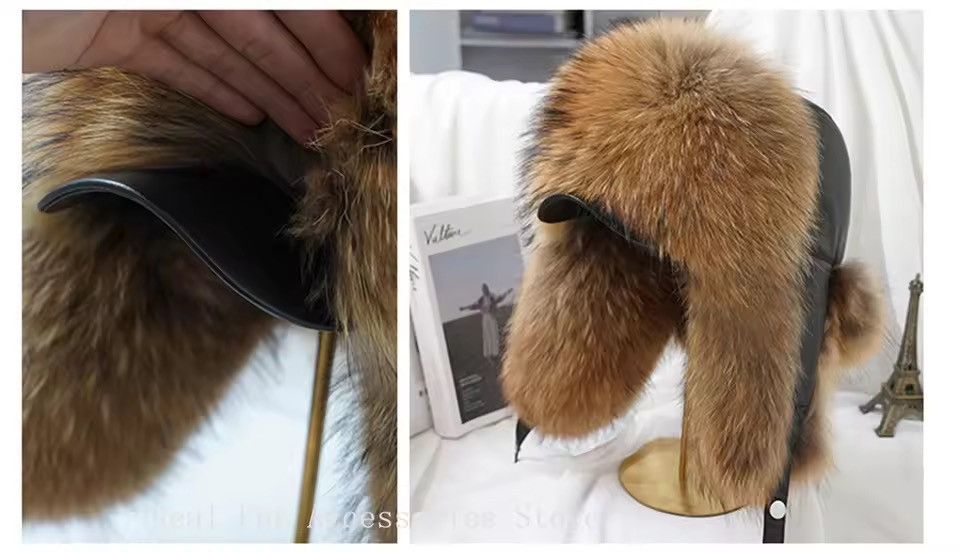 Other Real Fur Ushanka Winter Russian Hat Size M Size ONE SIZE - 5 Thumbnail
