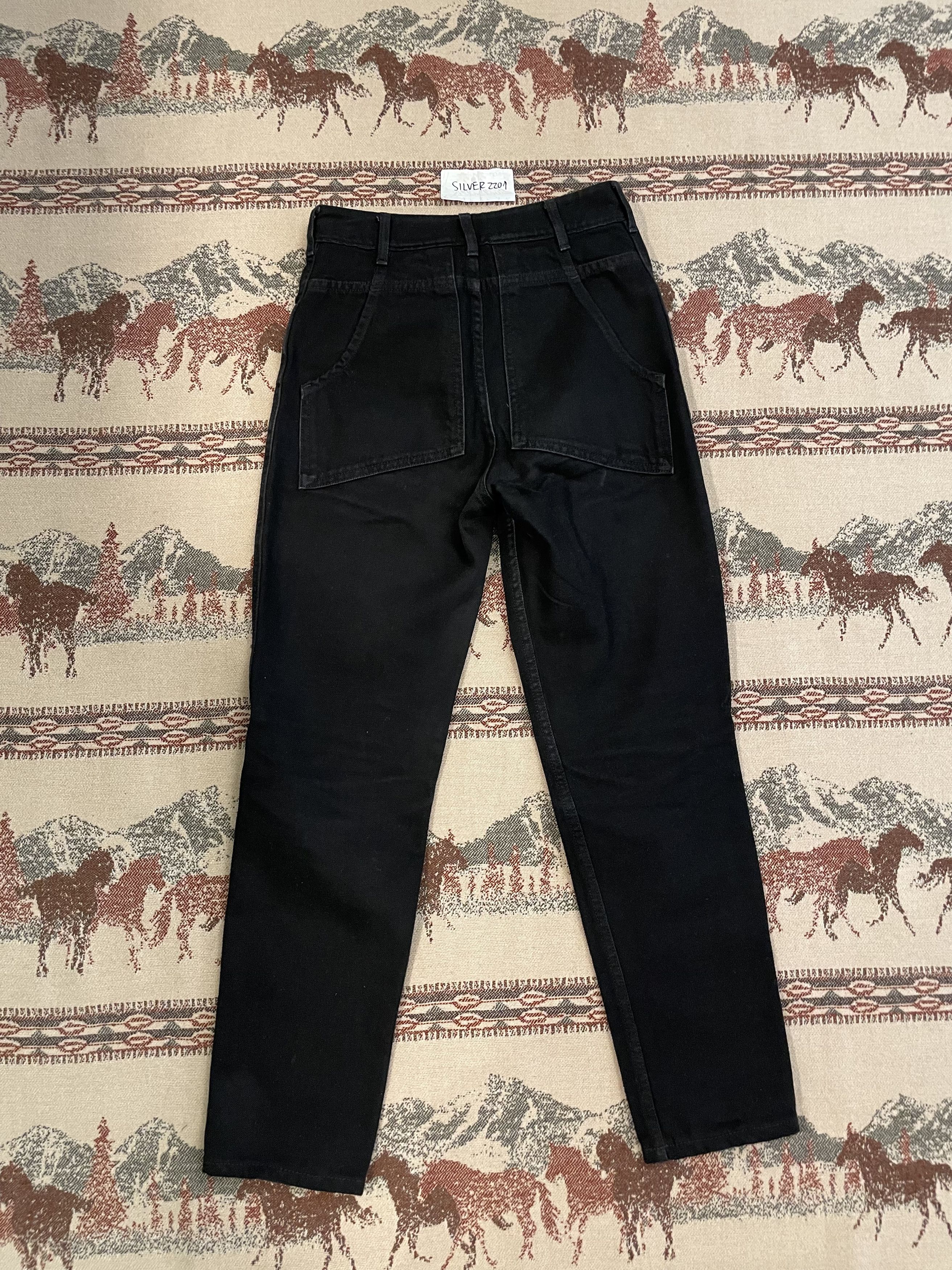 image of Eckhaus Latta El Straight Leg Jean in Almost Black, Women's (Size 27)
