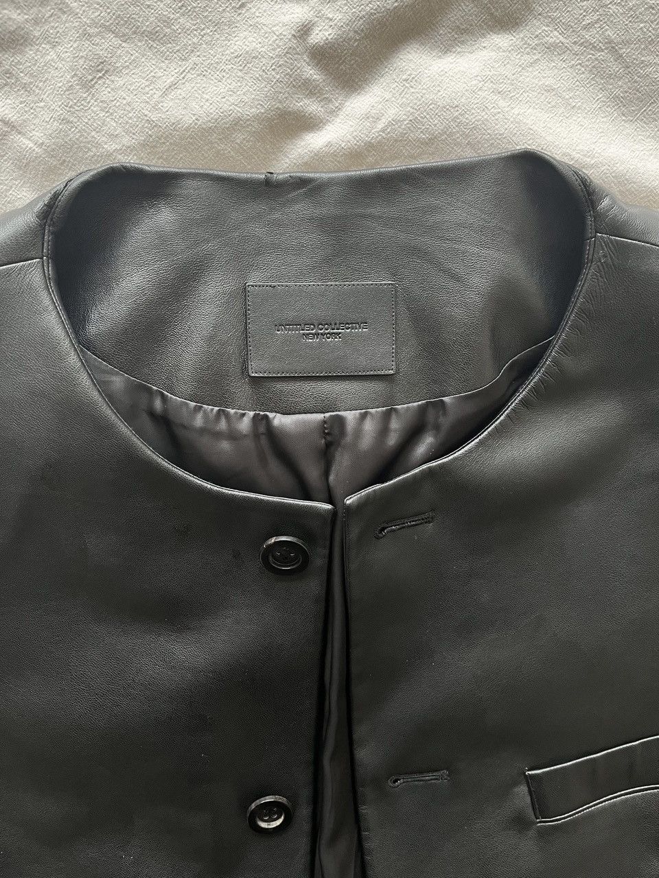 Other Untitled Collective New York - Rare Faux Leather Jacket (L) Size US L / EU 52-54 / 3 - 3 Thumbnail
