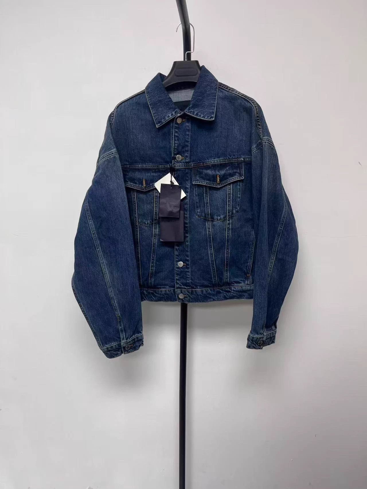 Prada PRADA new distressed denim jacket men's blue S Size US S / EU 44-46 / 1 - 1 Thumbnail
