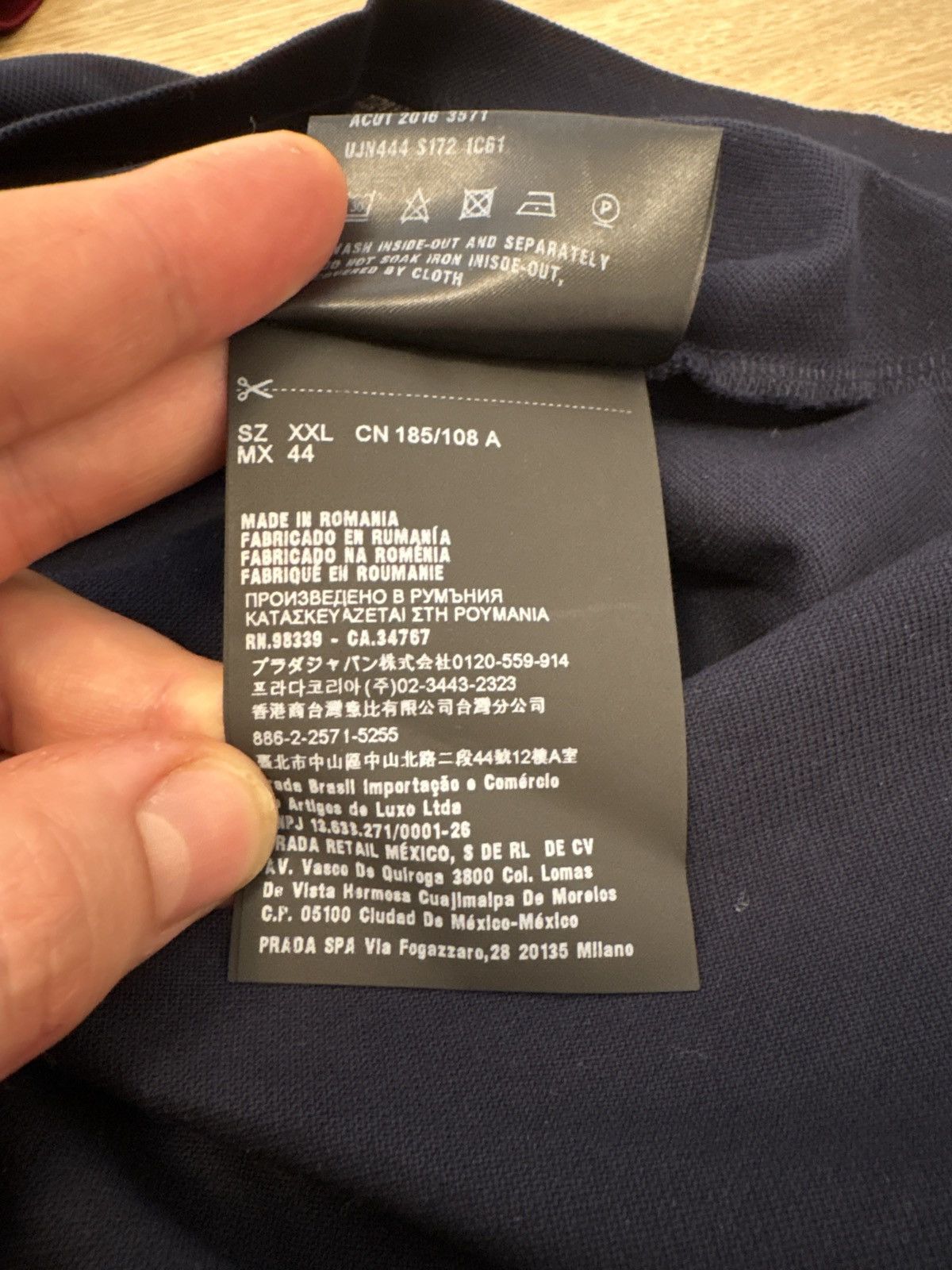 Prada 2016 Prada Polo Button Up T-Shirt Triangle Pocket Logo Size US XXL / EU 58 / 5 - 9 Thumbnail