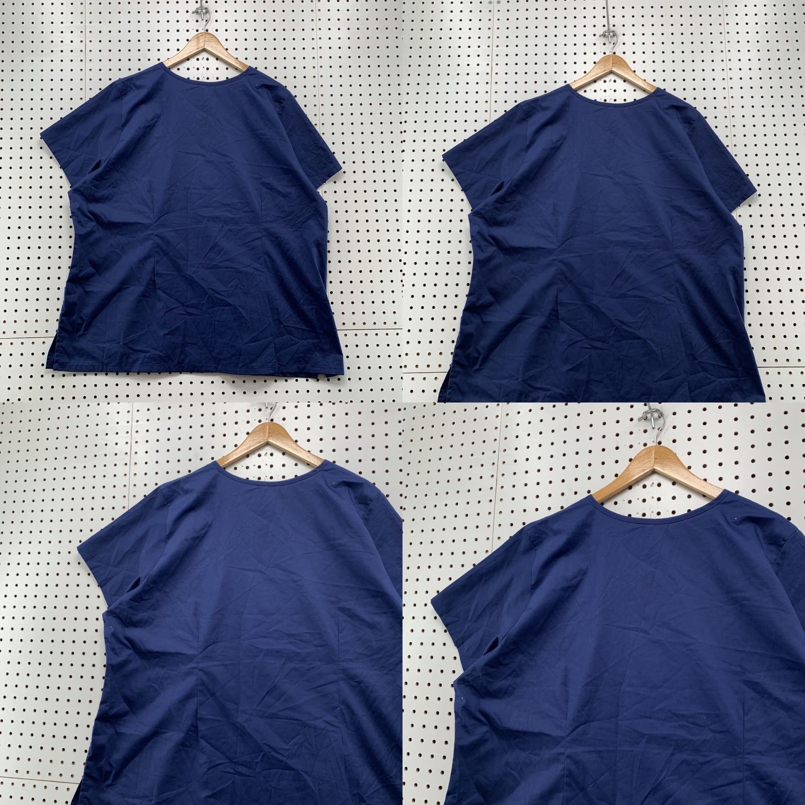 Vintage WonderWink 3XL Womens Navy Blue Scrub Top NEW NWT Short Sleeve Size XXL / US 16-18 / IT 52-54 - 8 Thumbnail