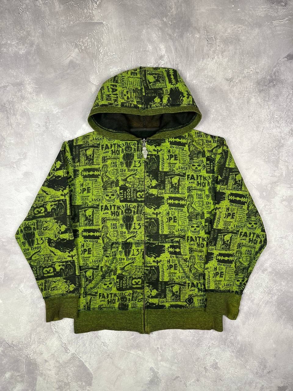 C1RCA Circa Green Fleece Graphic Full Zip Hoodie Men's Size S Size US S / EU 44-46 / 1 - 1 Thumbnail