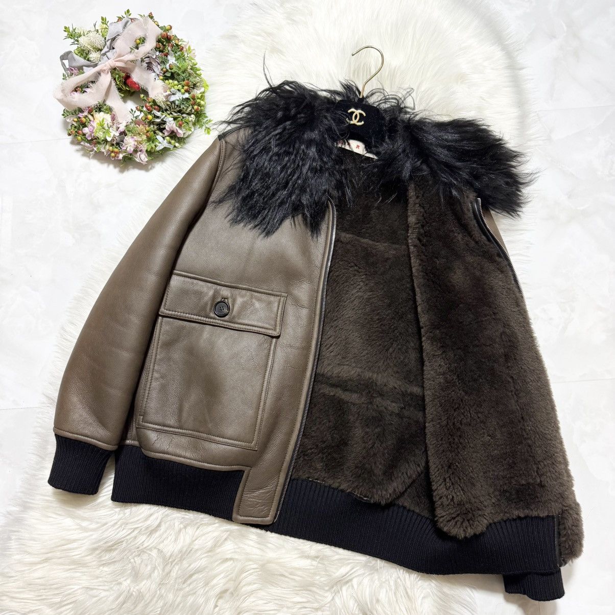 Marni Marni full fur lining leather blouson bomber jacket 42 olive Size M / US 6-8 / IT 42-44 - 6 Thumbnail