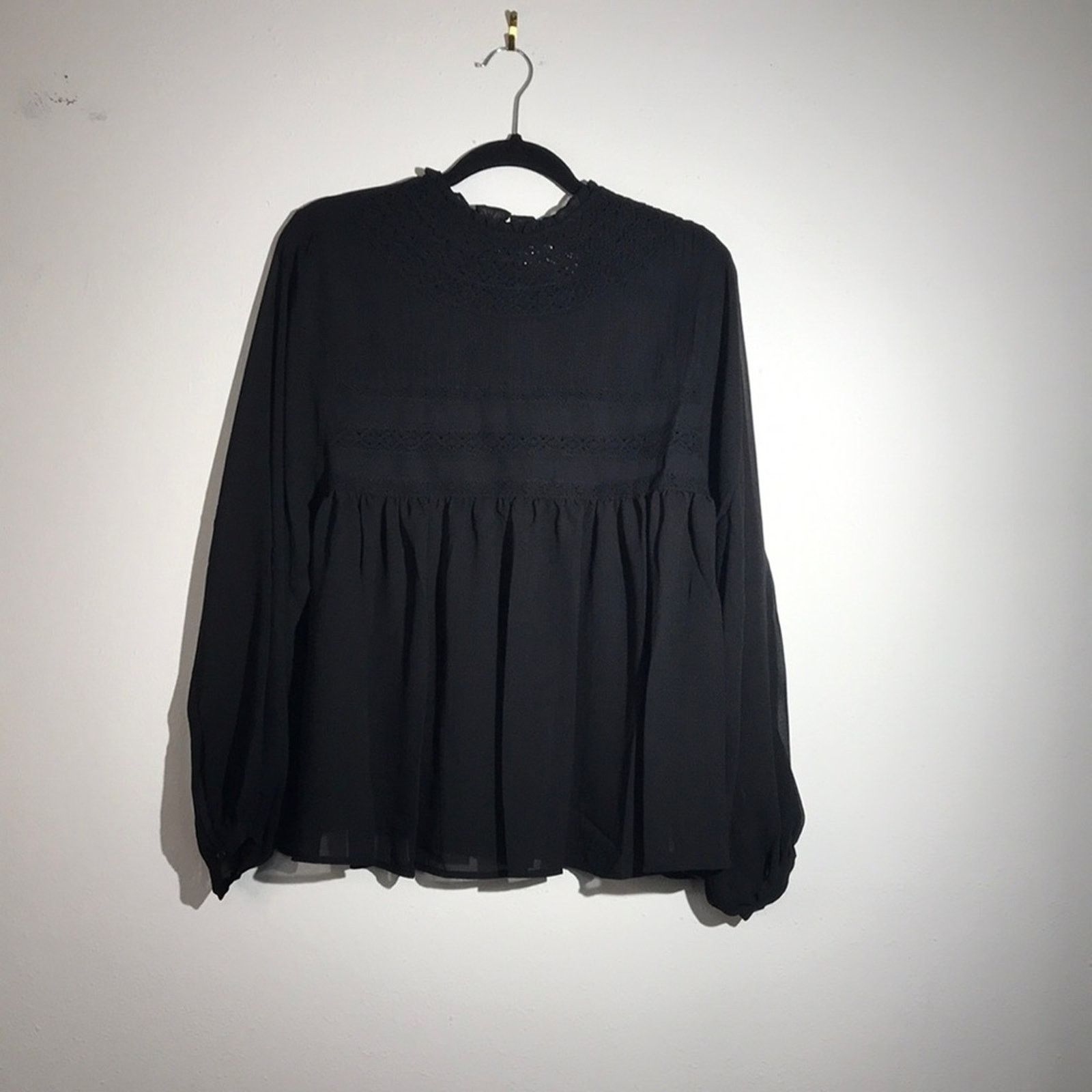 Other Band of Gypsies Semi Sheer Babydoll Blouse Small NWT Size S / US 4 / IT 40 - 1 Thumbnail