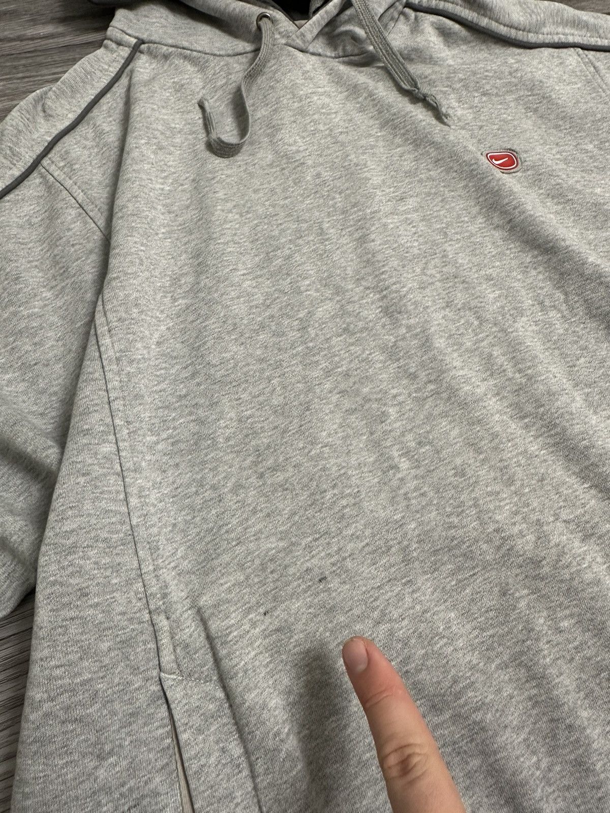 Nike Nike Cortez Vintage Grey Hoodie Big Logo Box Baggy Fit hype Size US L / EU 52-54 / 3 - 14 Thumbnail