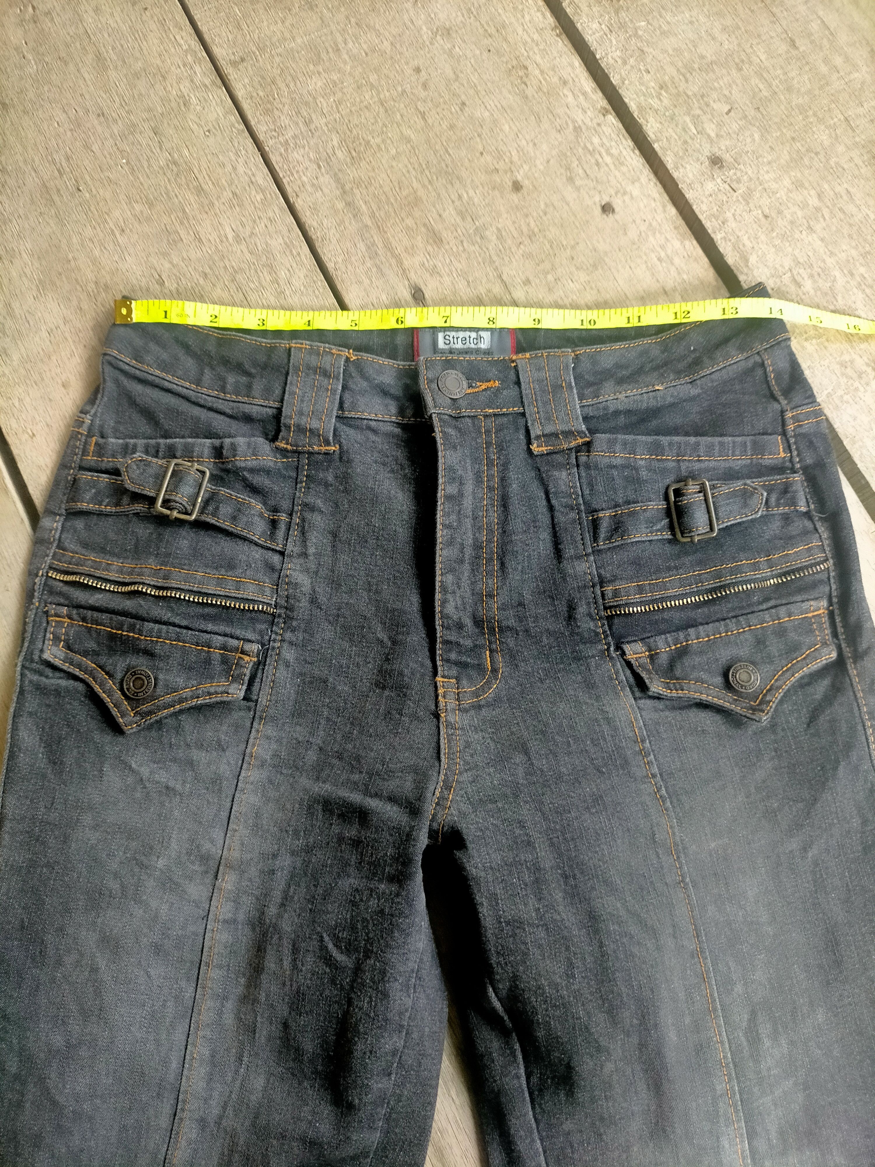 If Six Was Nine × Tornado Mart 🔥 Mudwash 🔥 Flare Stretch Double Leg Jeans Size US 28 / EU 44 - 6 Thumbnail