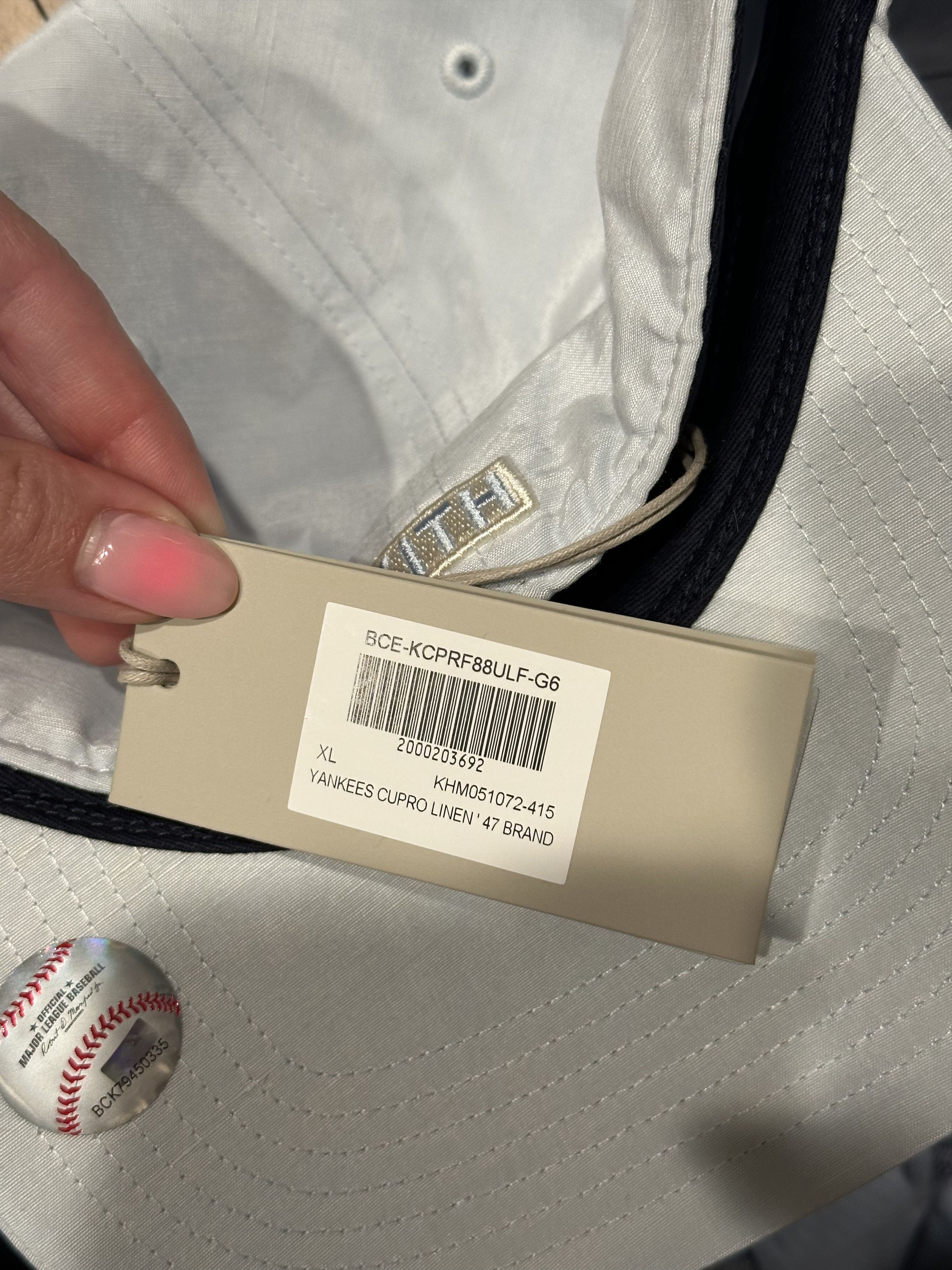 Kith × New York Yankees Kith & '47 NY Yankees Cupro Linen Franchise LS Cap - XL Size ONE SIZE - 6 Thumbnail