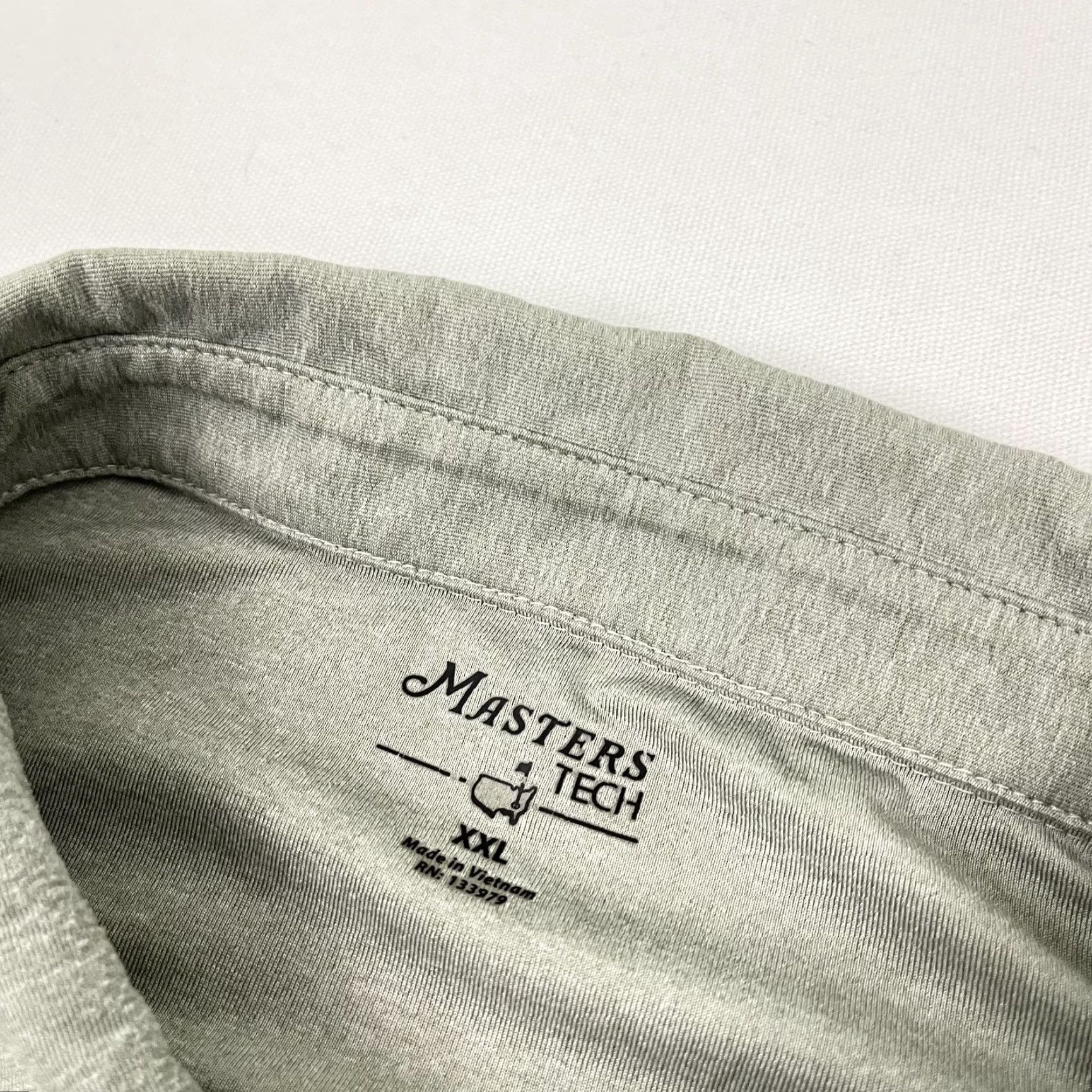 Vintage Masters Tech Shirt Men 2XL XXL Gray Polo Golf Performance Stretch Preppy Augusta Size US XXL / EU 58 / 5 - 4 Thumbnail