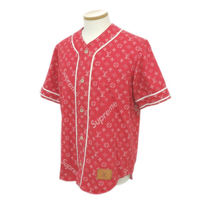 Supreme x Louis Vuitton Jacquard Denim Baseball Jersey